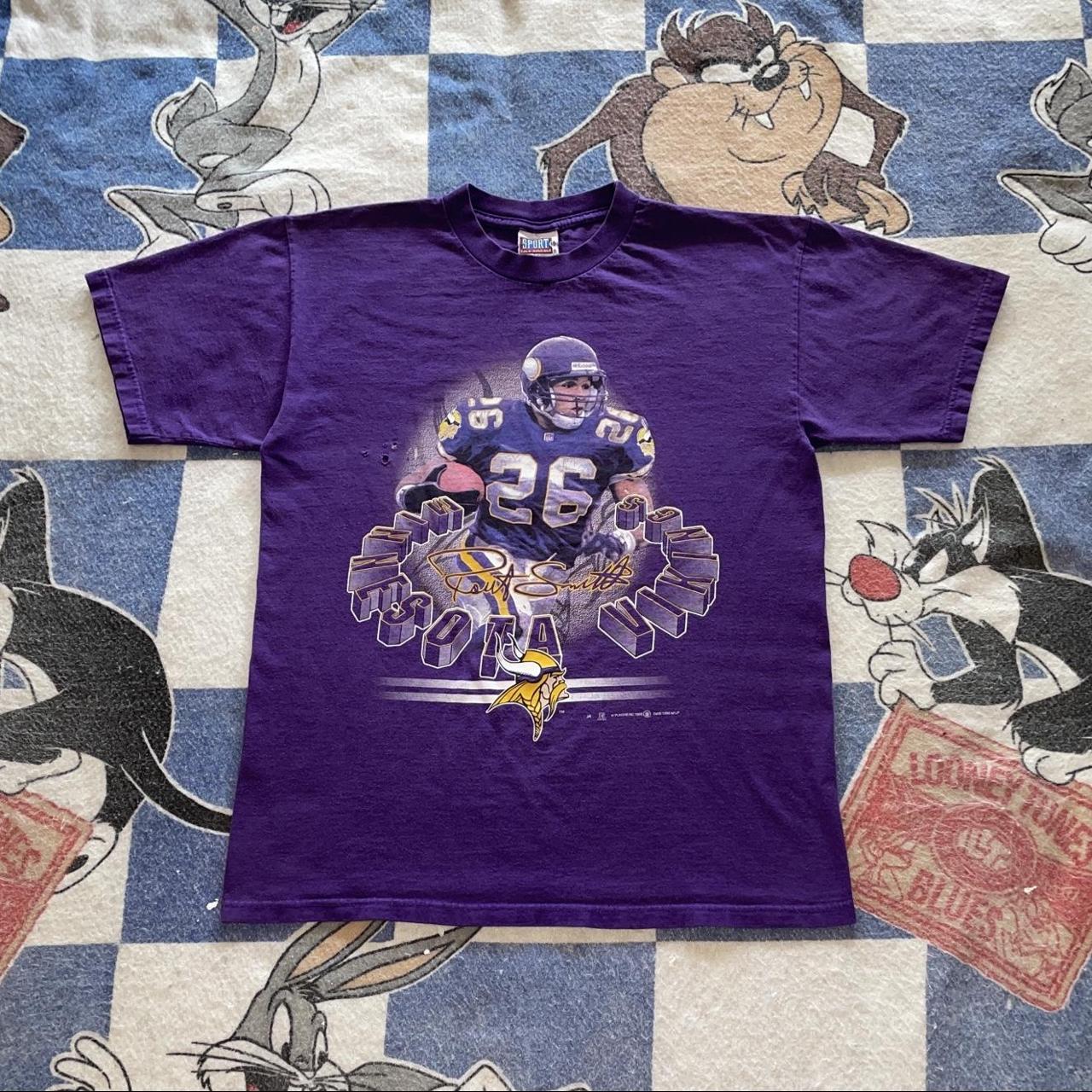 Vintage Minnesota Vikings NFL T Shirt Big Logo Unique Tee 