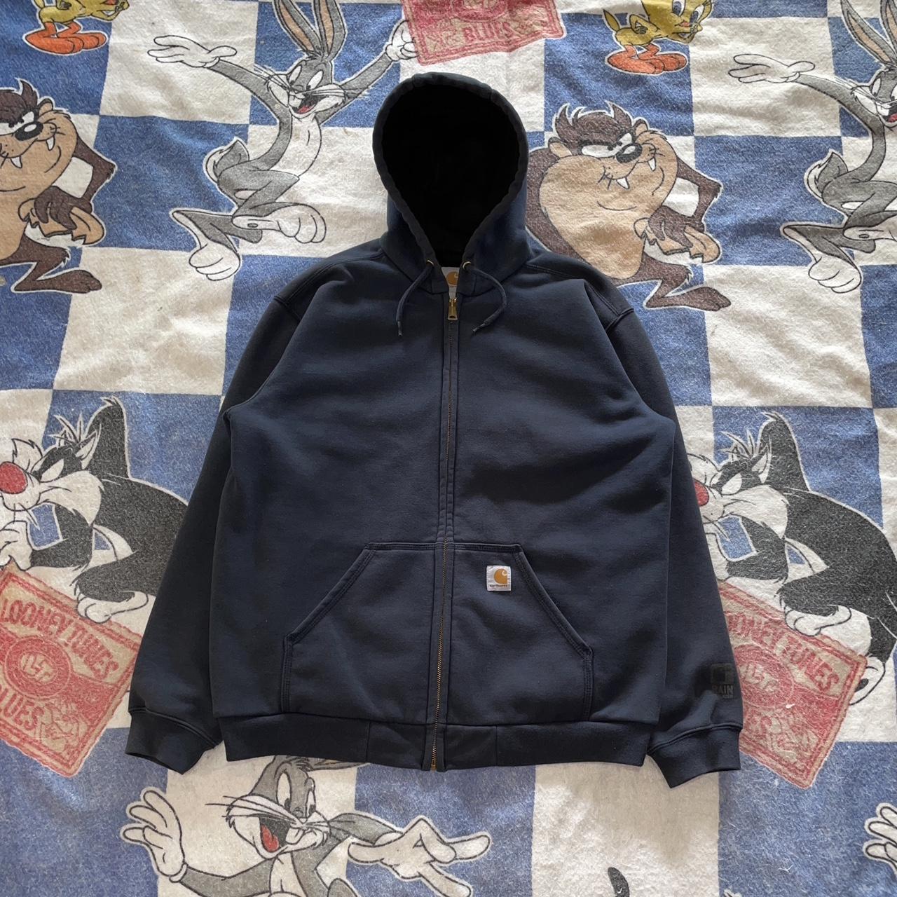 Carhartt rain defender zip up thermal sweatshirt... Depop