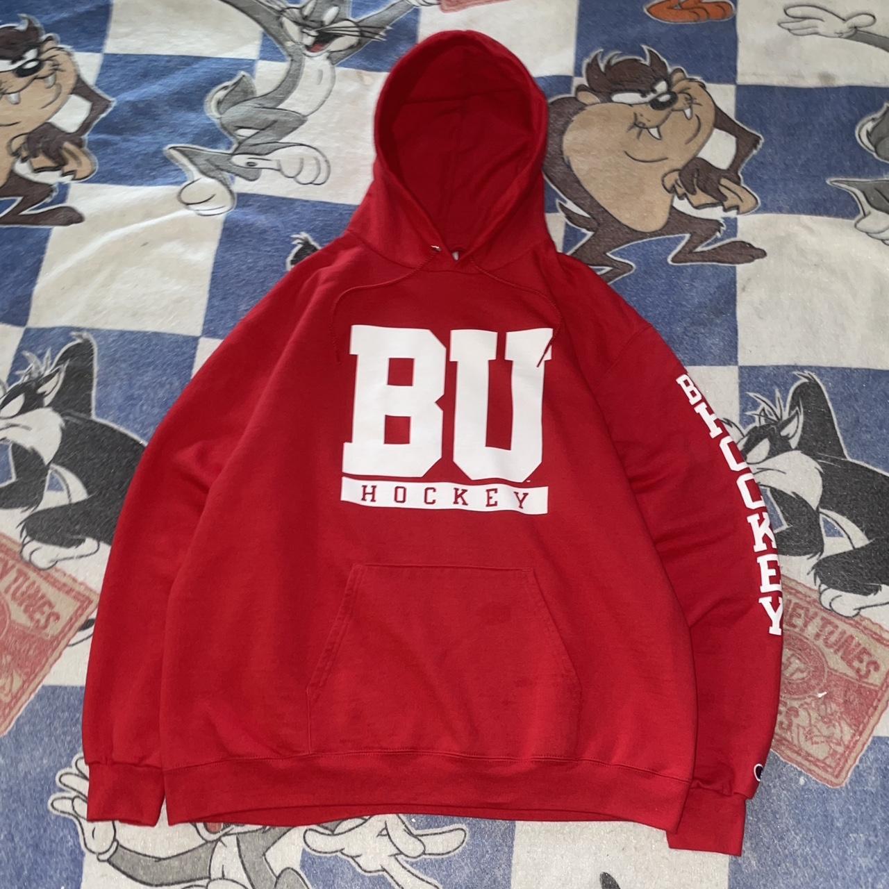 Boston university hockey sweatshirt size XL Depop