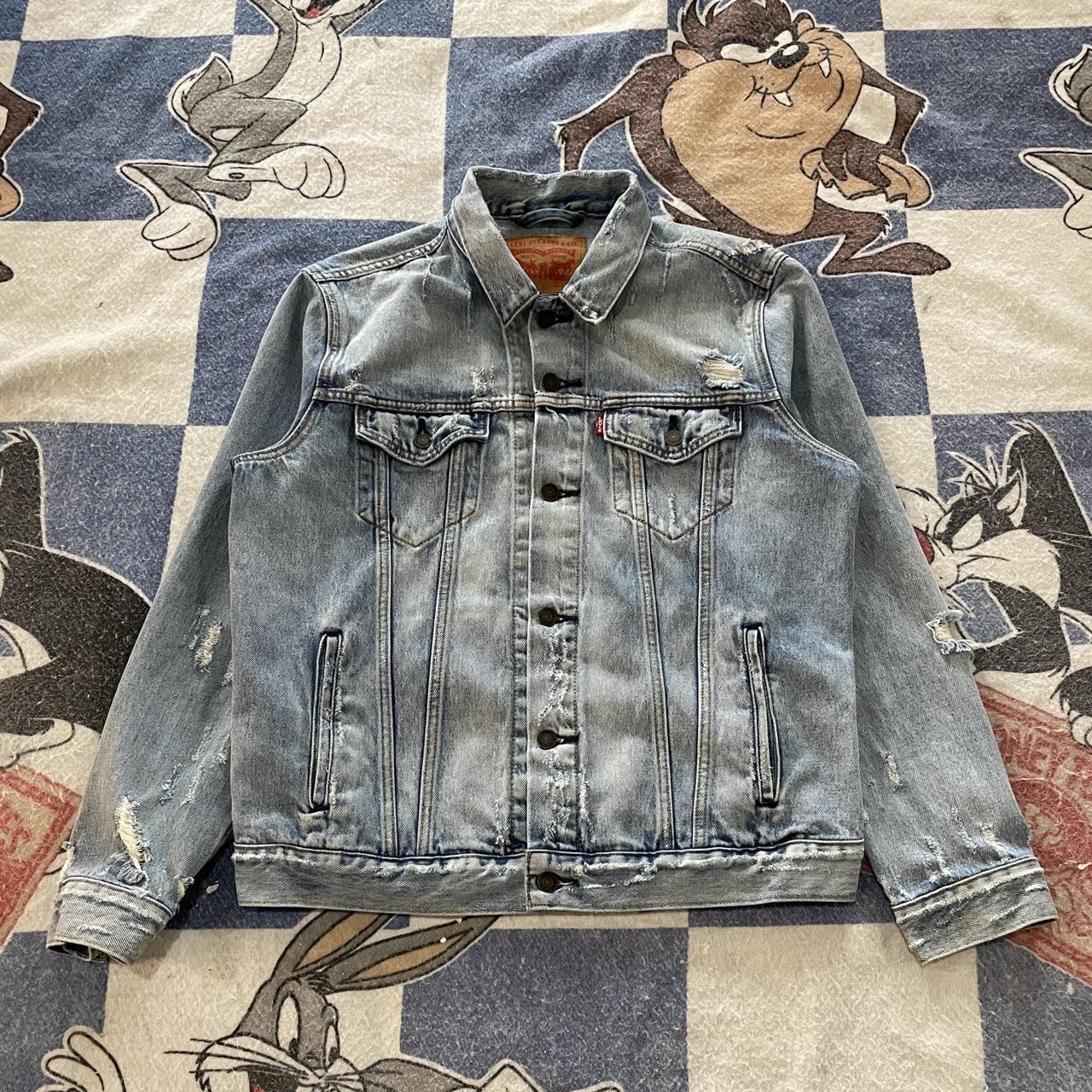 Levi's distressed trucker jacket hotsell