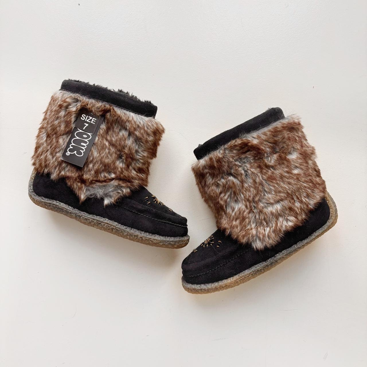 Faux fur moccasin cheap boots