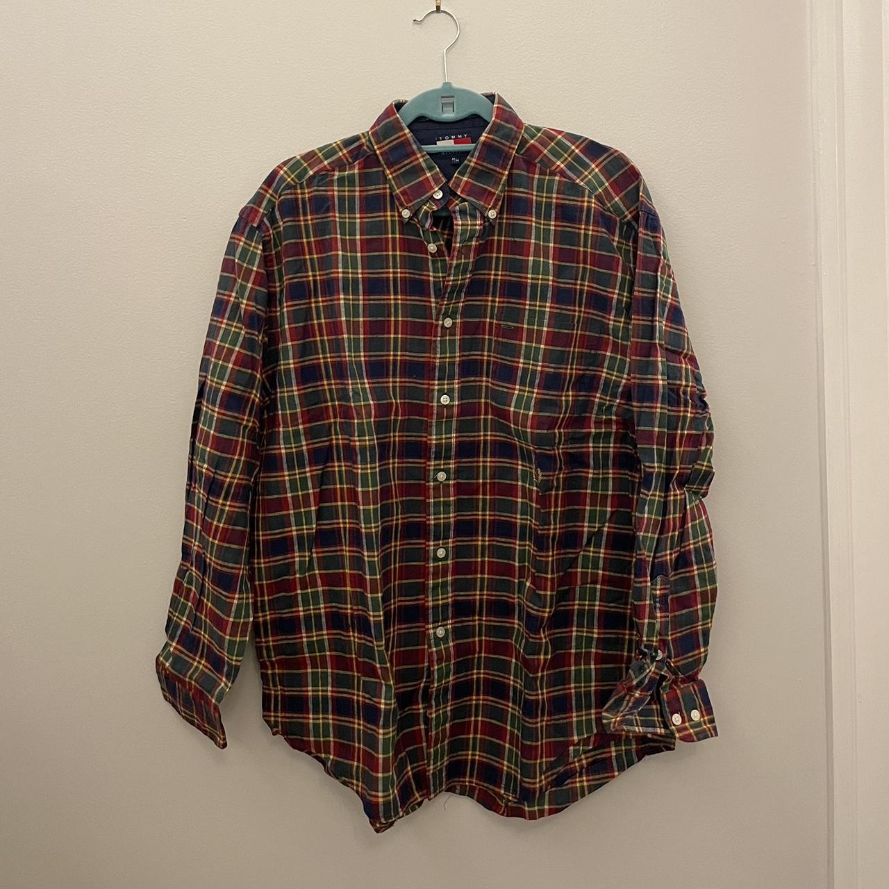 tommy hilfiger men’s button up in perfect... - Depop