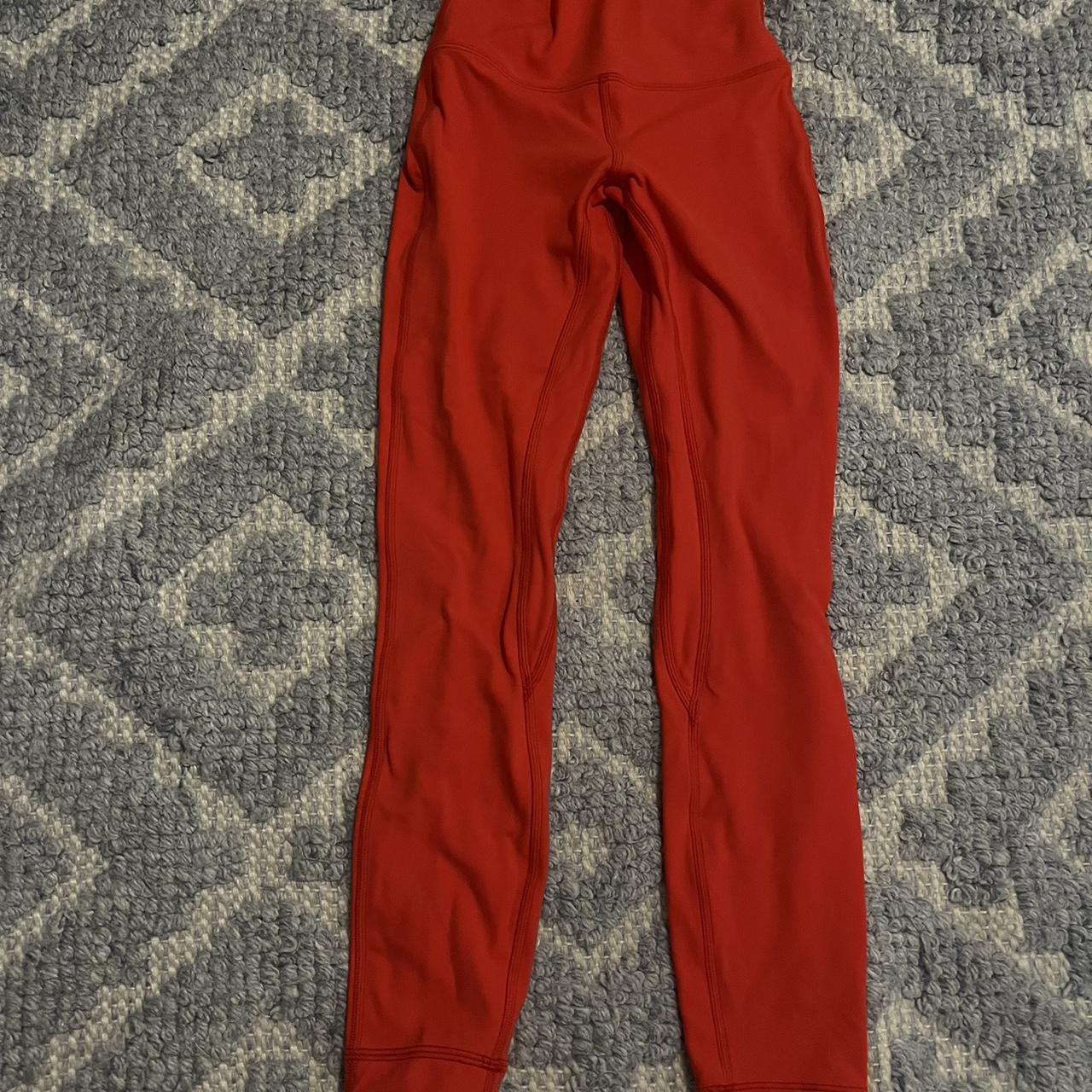 red lululemon leggings