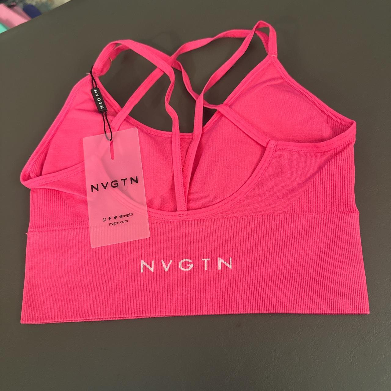 Pink Ribbed size Small NVGTN sports bra. Brand new... Depop