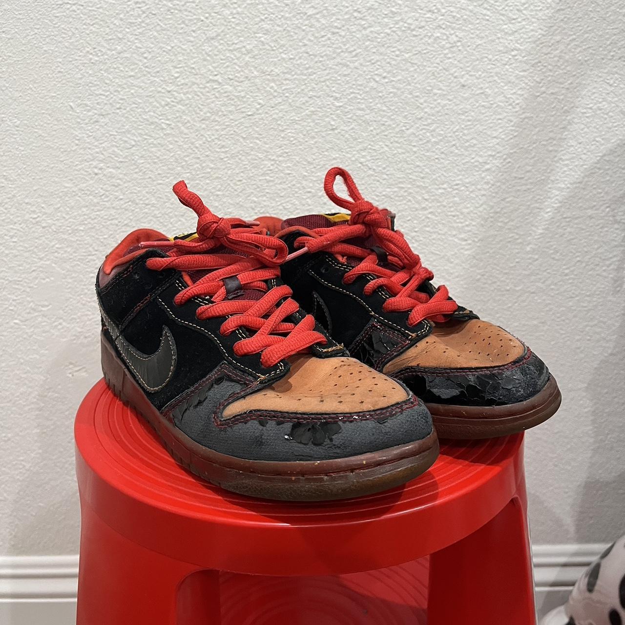 cracked leather dunks
