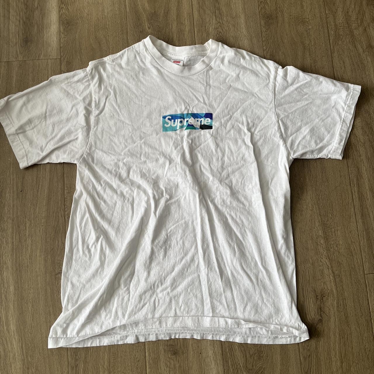 スケートボード Supreme Emilio Pucci Box Logo Tee Supreme Emilio Pucci Box Logo Tee White/Blue Men's - SS21 - US