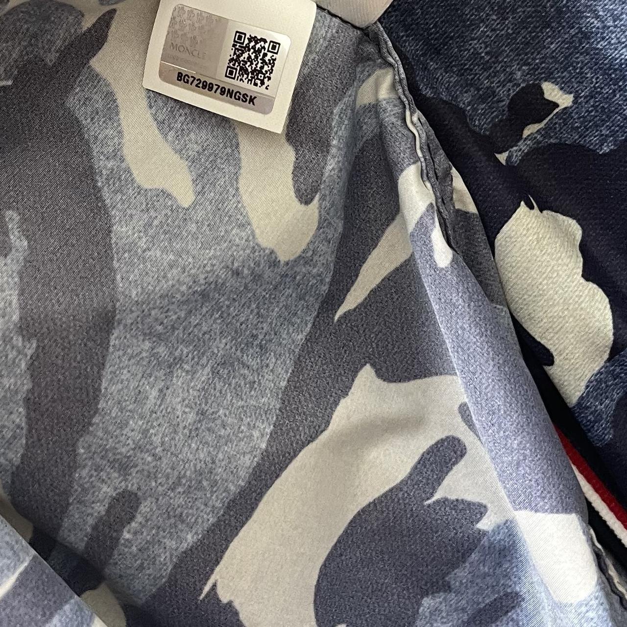 AUTHENTIC Moncler blue printed unisex jacket Depop