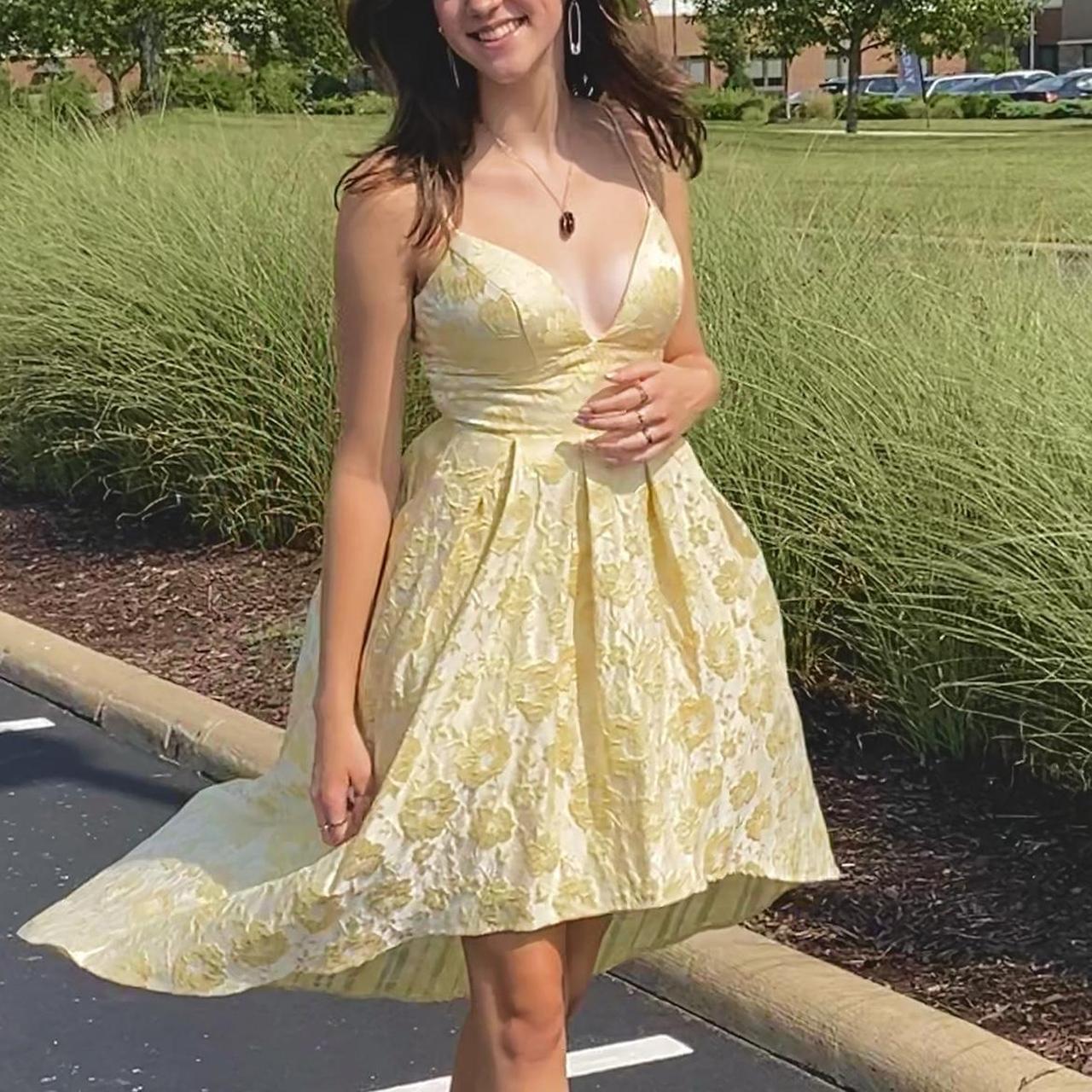 Yellow and hot sale silver dress