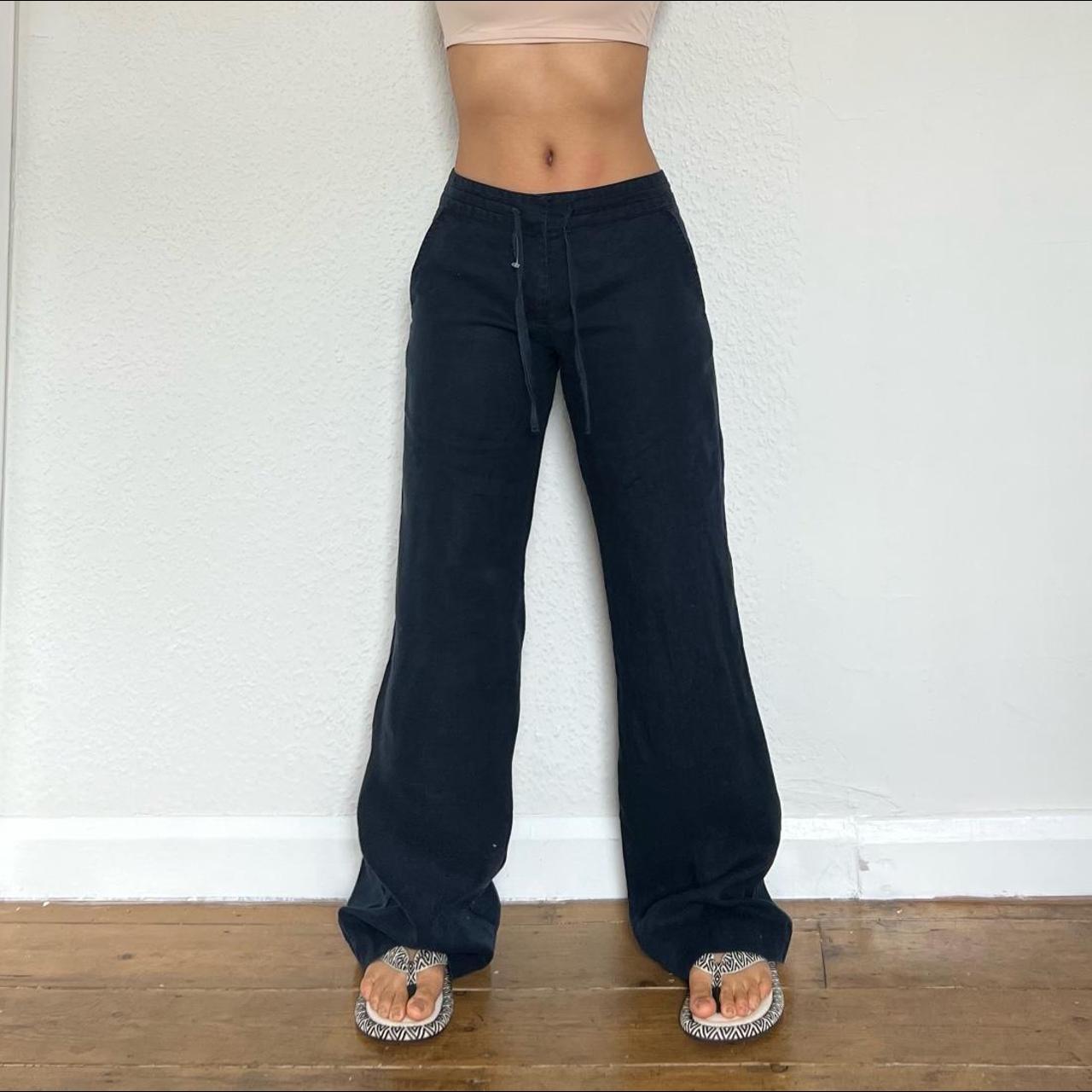 The White Company Women's Navy and Blue Trousers | Depop