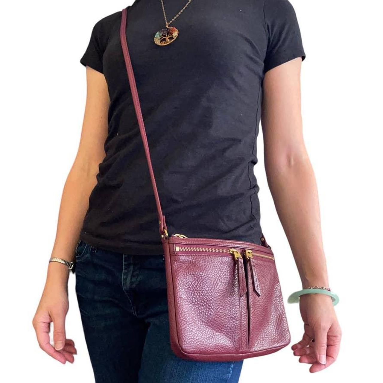 Buy Roma Leathers Genuine Leather Multi-Pocket Crossbody Purse Bag Burgundy  at Amazon.in
