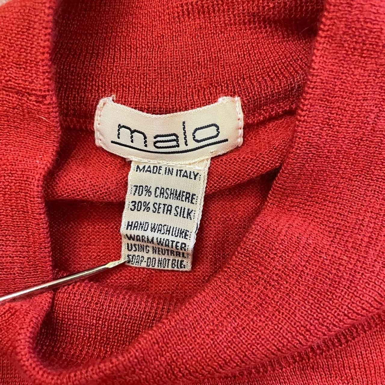 Malo Vintage Italian Cashmere Silk Rust Red... - Depop