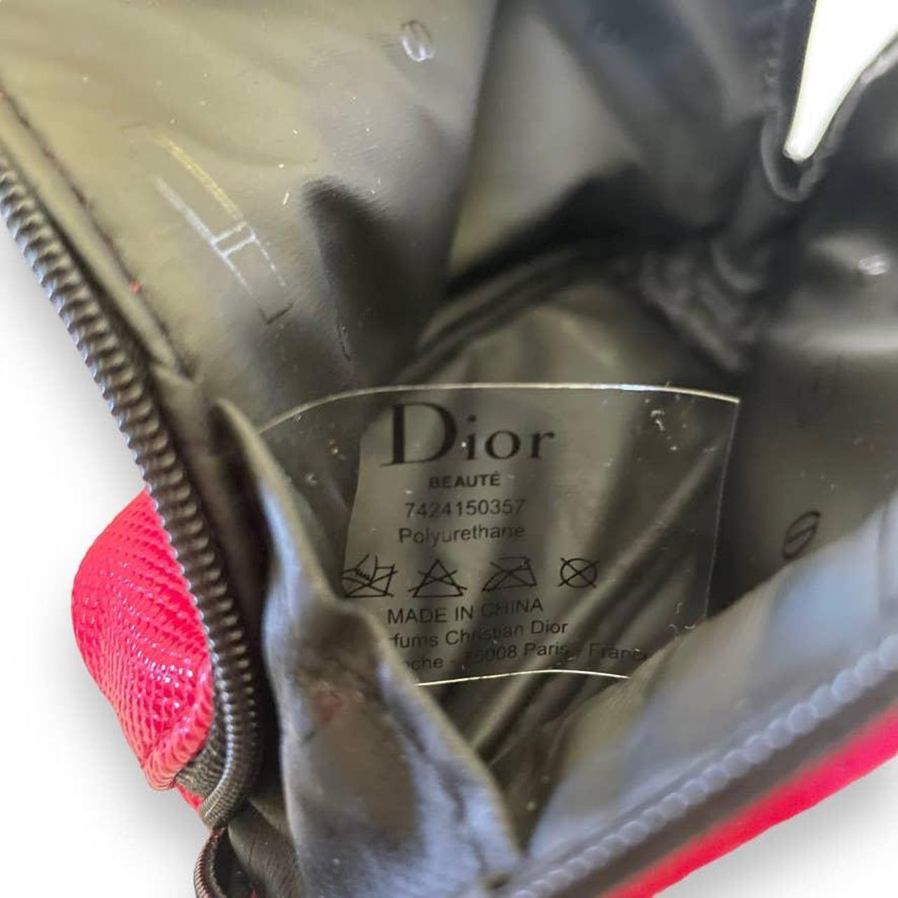 Buy the Dior Beaute Red Zip Makeup Pouch