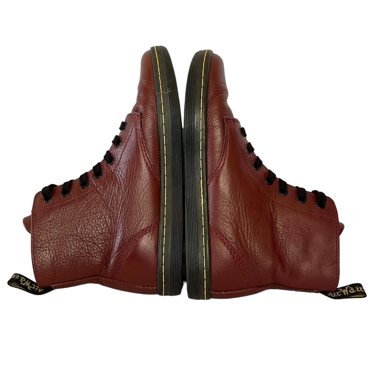 Dr. Martens Leyton Burgundy Leather Casual Combat. Depop