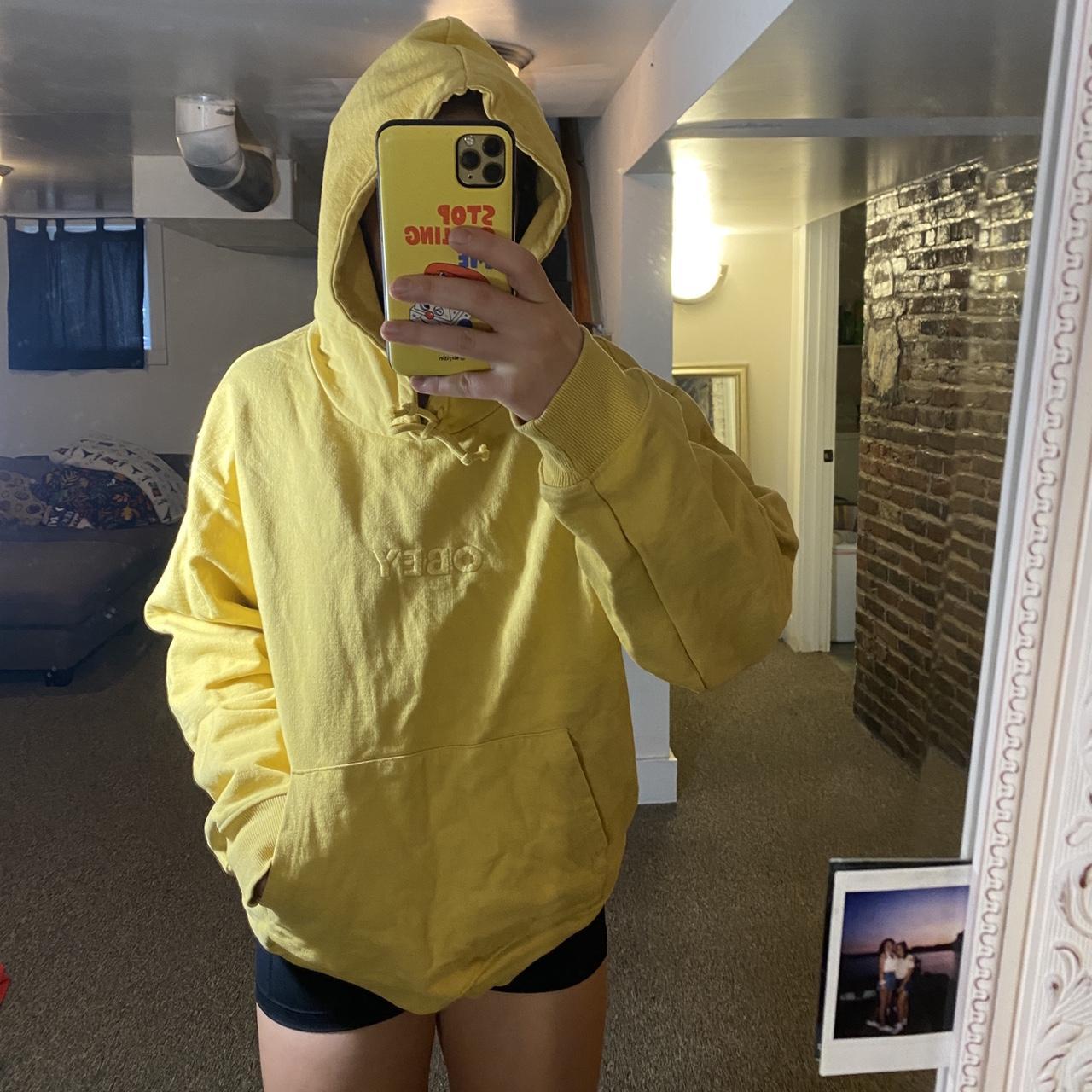 Obey yellow clearance hoodie