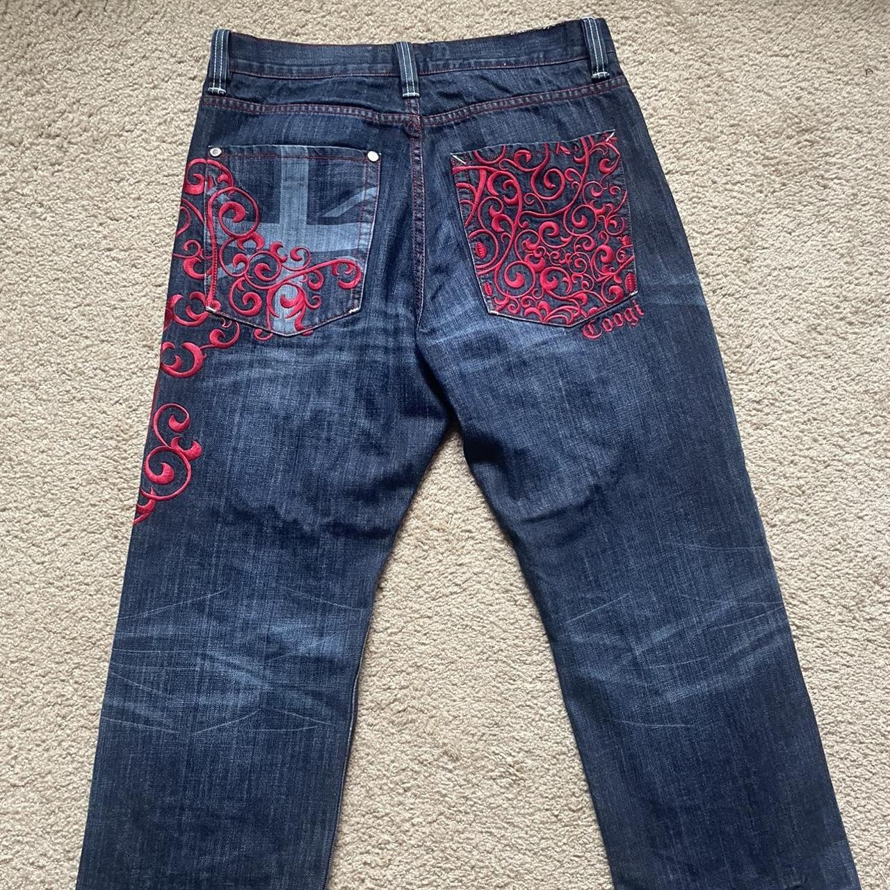 Coogi Men's Red and Navy Jeans