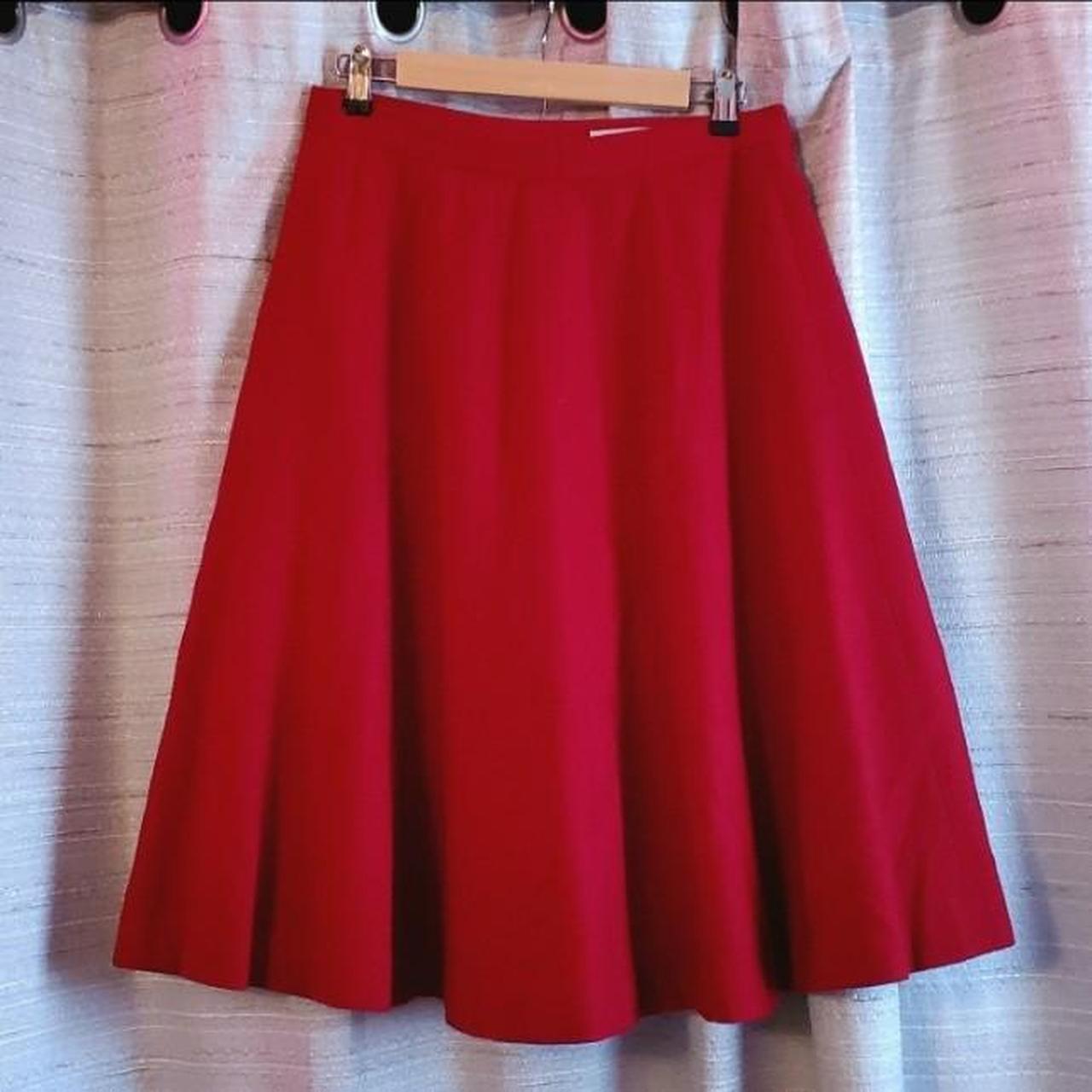 Red skater skirt 70s hotsell