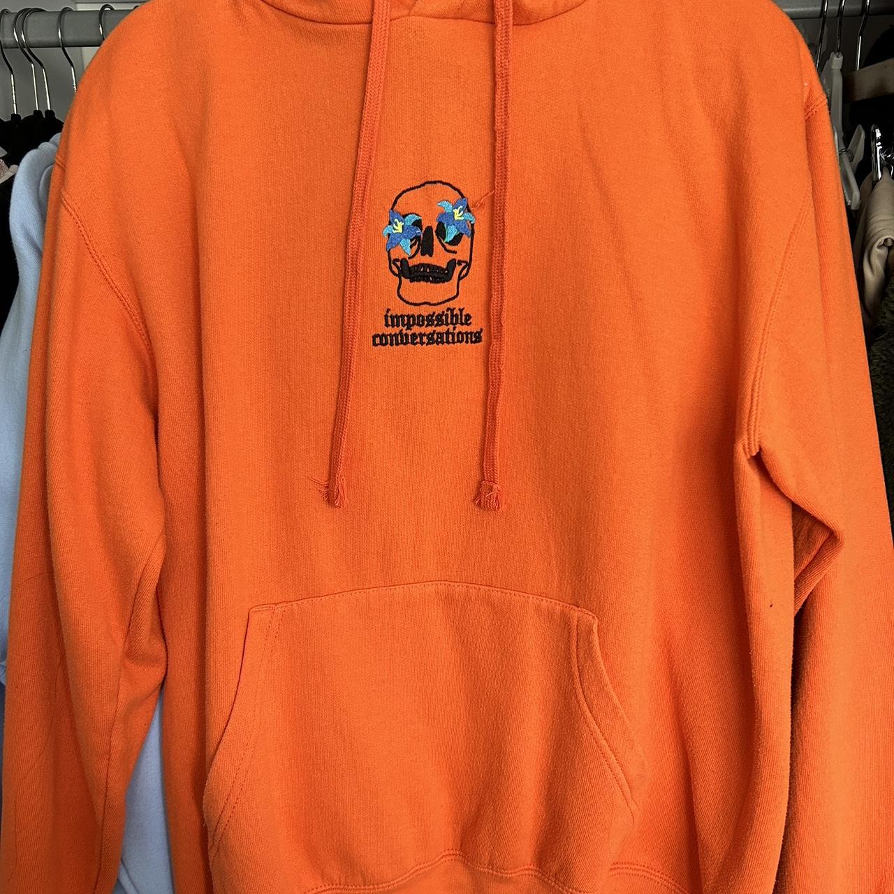 impossible conversations vision flame orange hoodie... - Depop