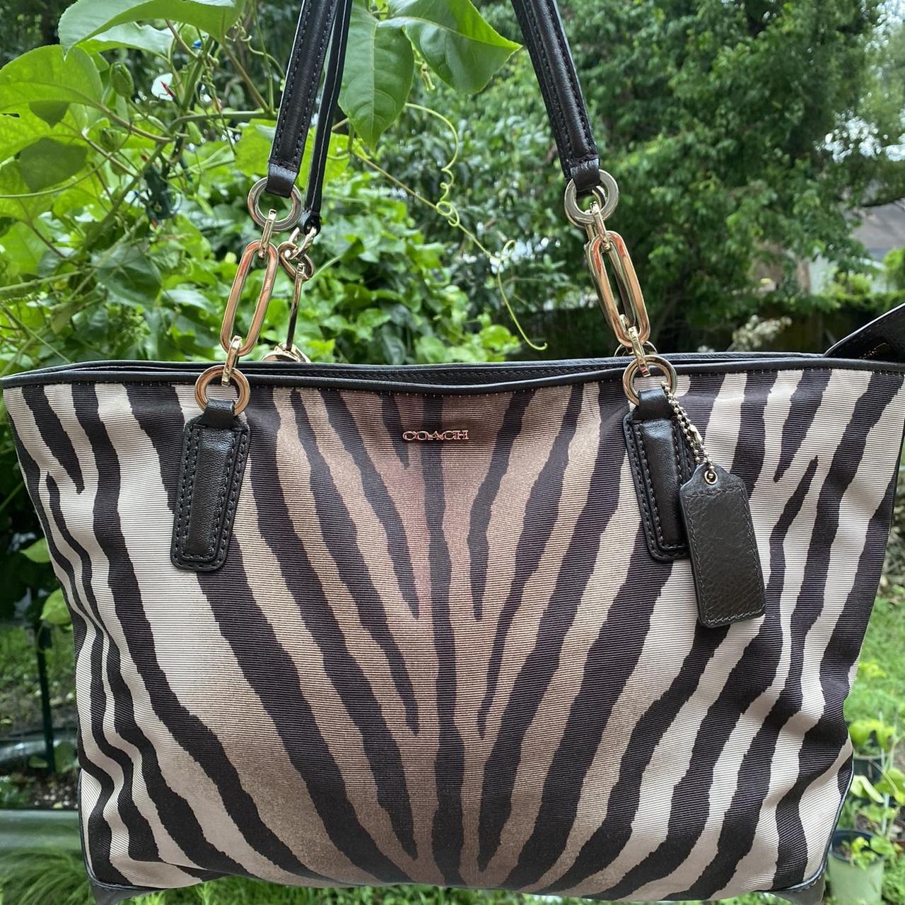 Coach zebra bag sale