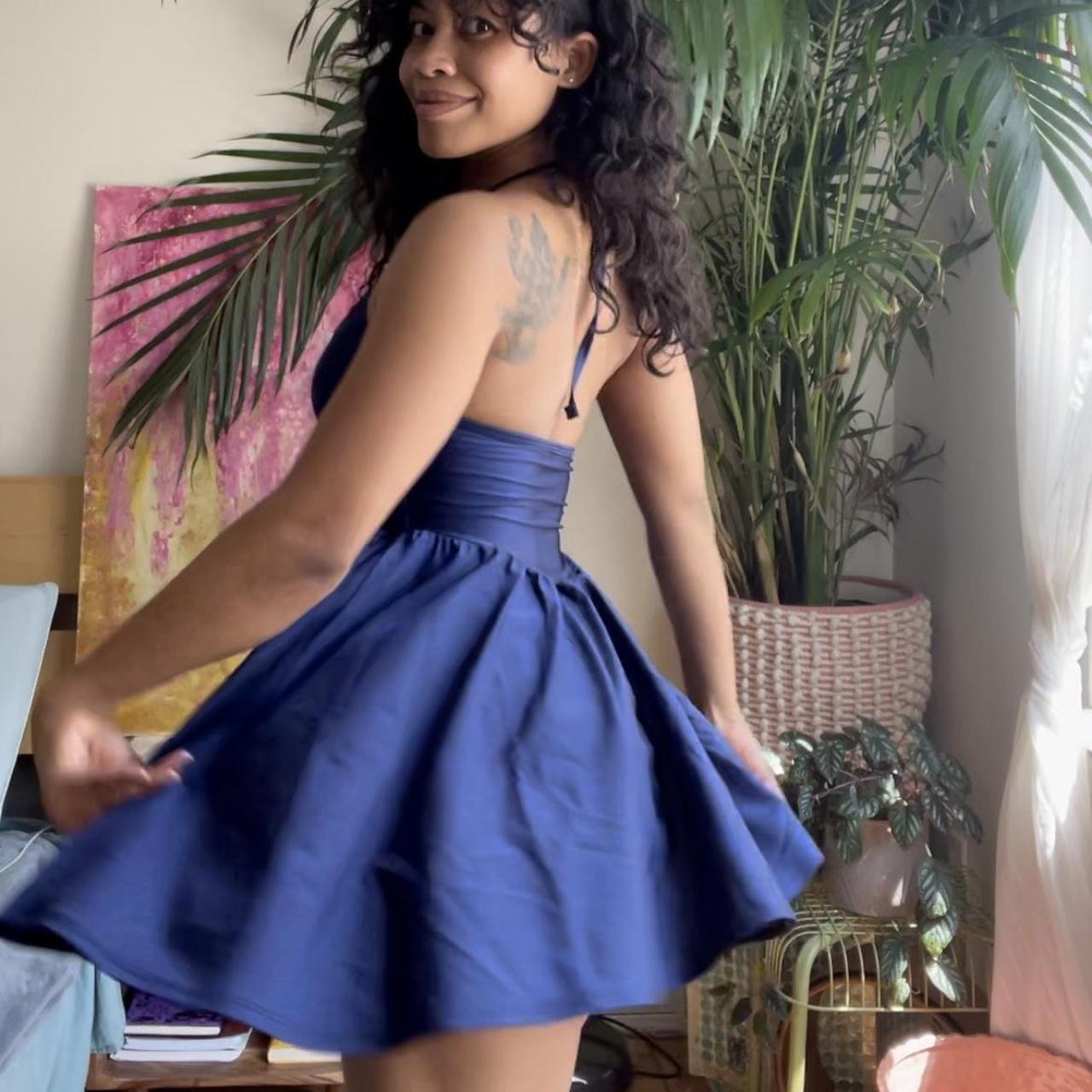 American apparel 2024 blue dress