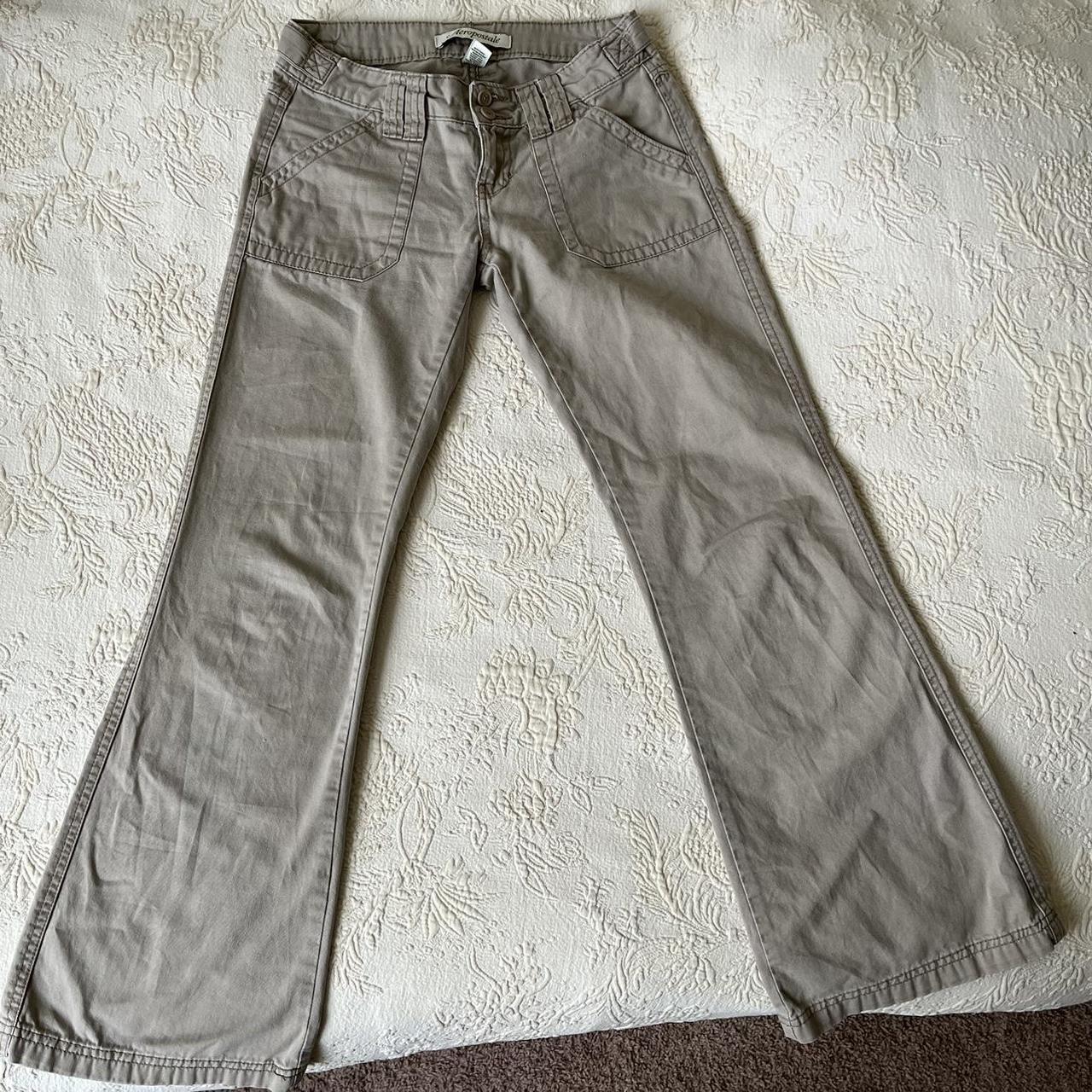 Aeropostale Low-rise Flared Cargo Pants waist... - Depop