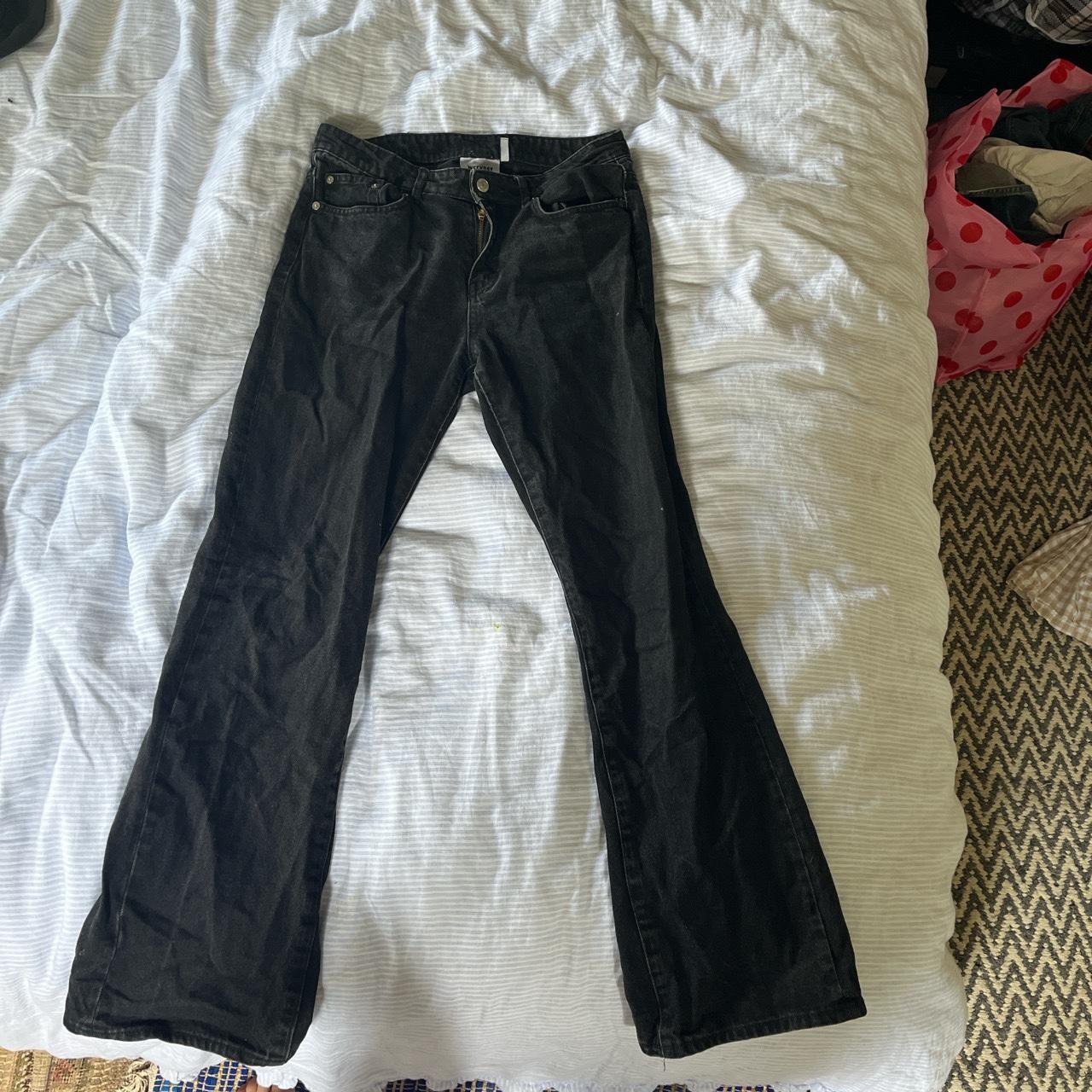 weekday dark wash flare jeans. waist 28 with flare... - Depop