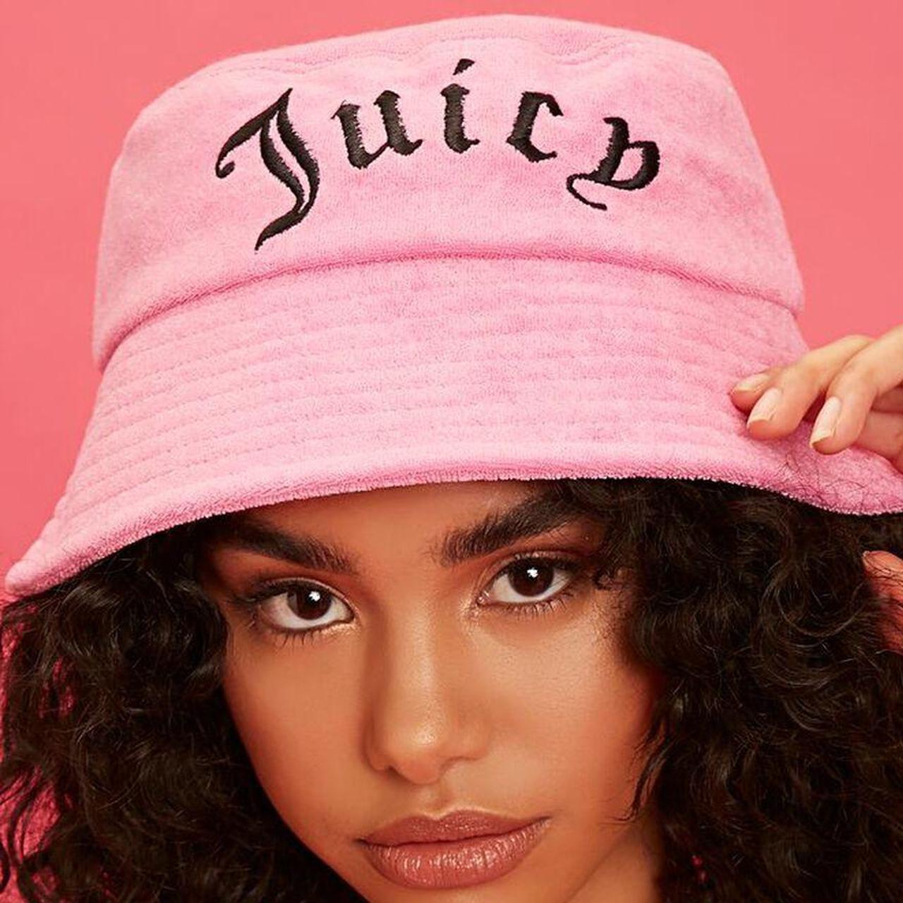 Juicy Couture Velour Bucket Hat in Pink