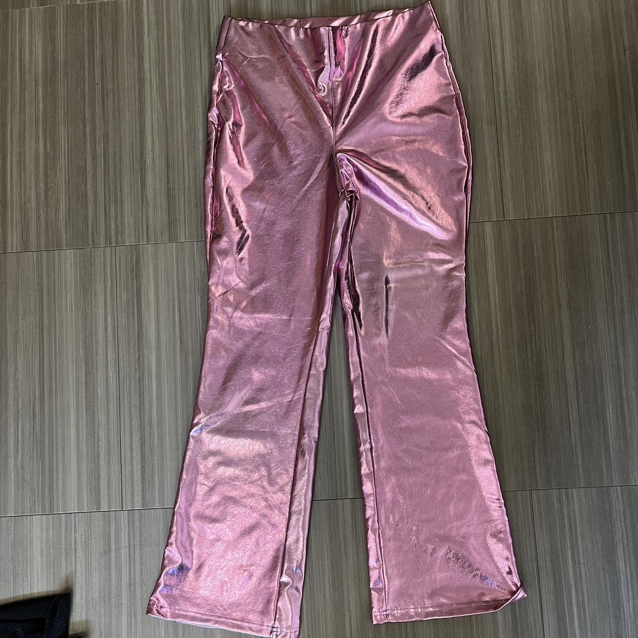 Peach Pink Flare Sweatpants. Pretty okay condition. - Depop