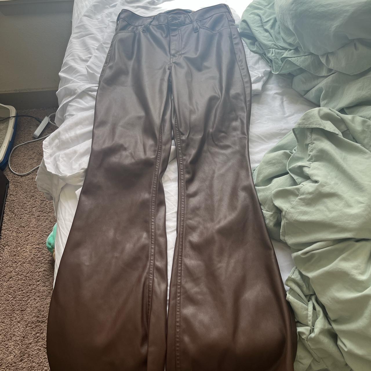 Hollister Brown Leather Pants, Size W27 , Slightly