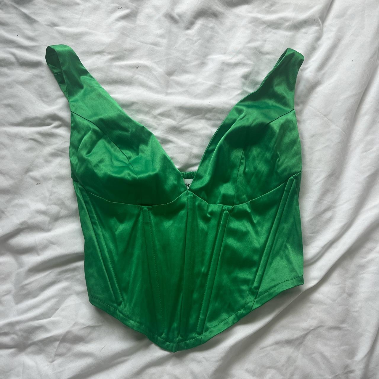 Glassons Women's Green Corset | Depop