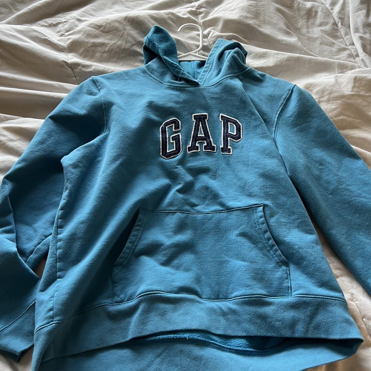 Gap Women's Blue and Navy Hoodie | Depop