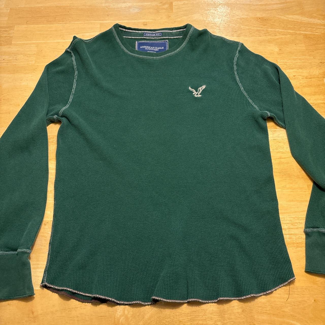 American Eagle Henley ~mens Size Large ~contrast Depop