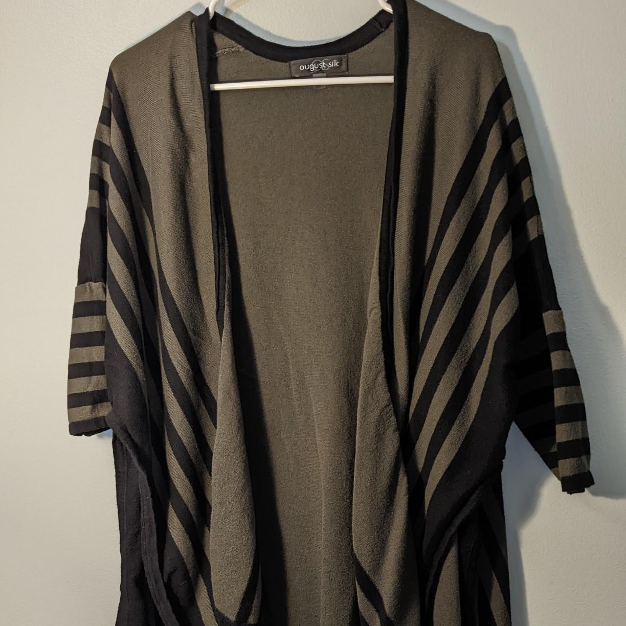 August silk black clearance cardigan