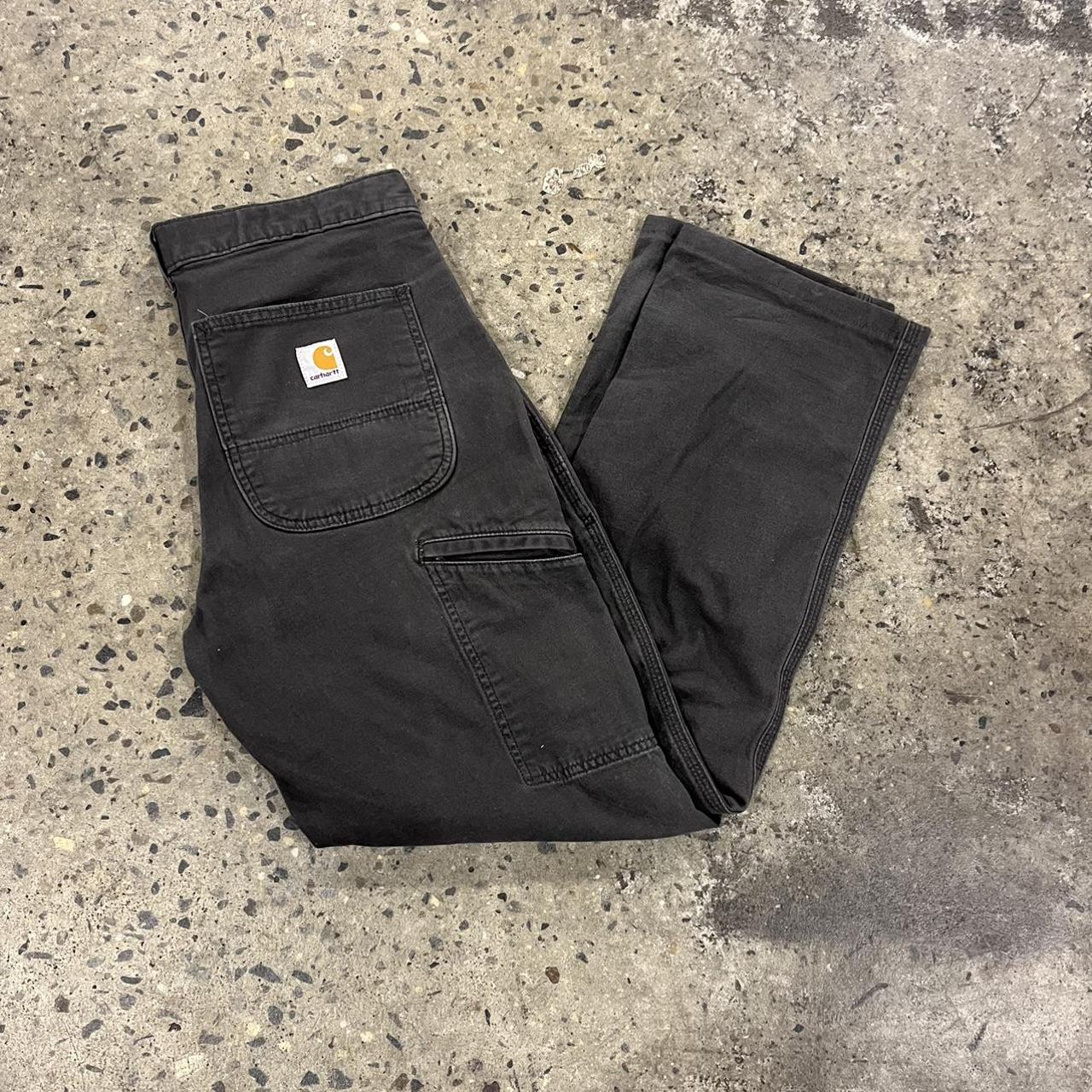 Carhartt Men's Grey Trousers Depop