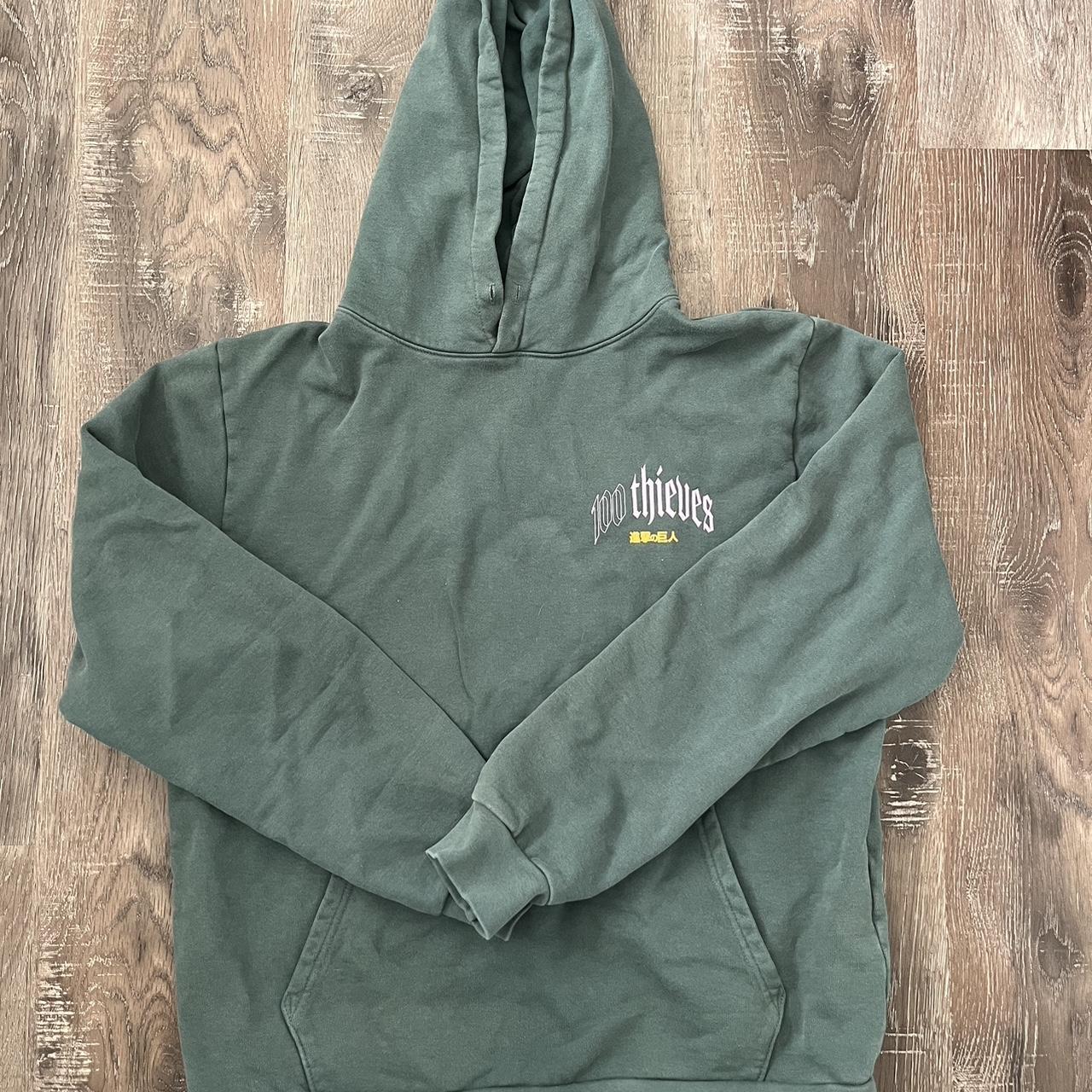 Attack On Titan X 100 Thieves Hoodie Green, Used In - Depop