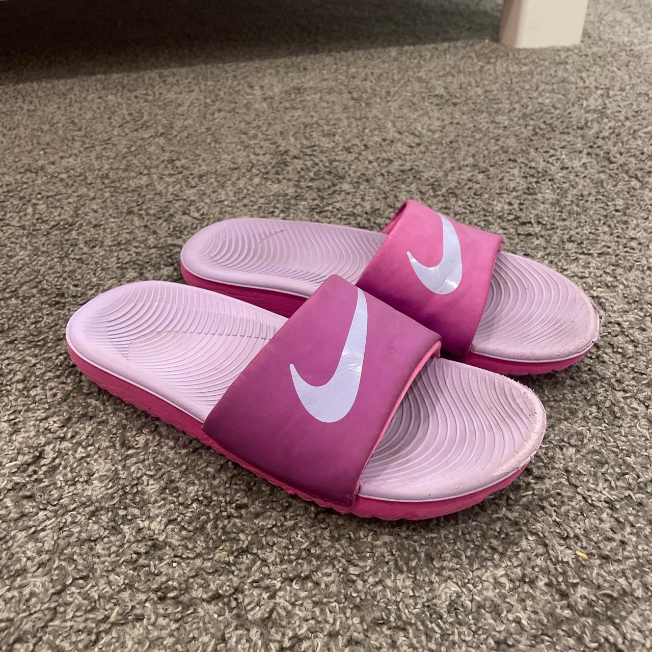 nike slides purple