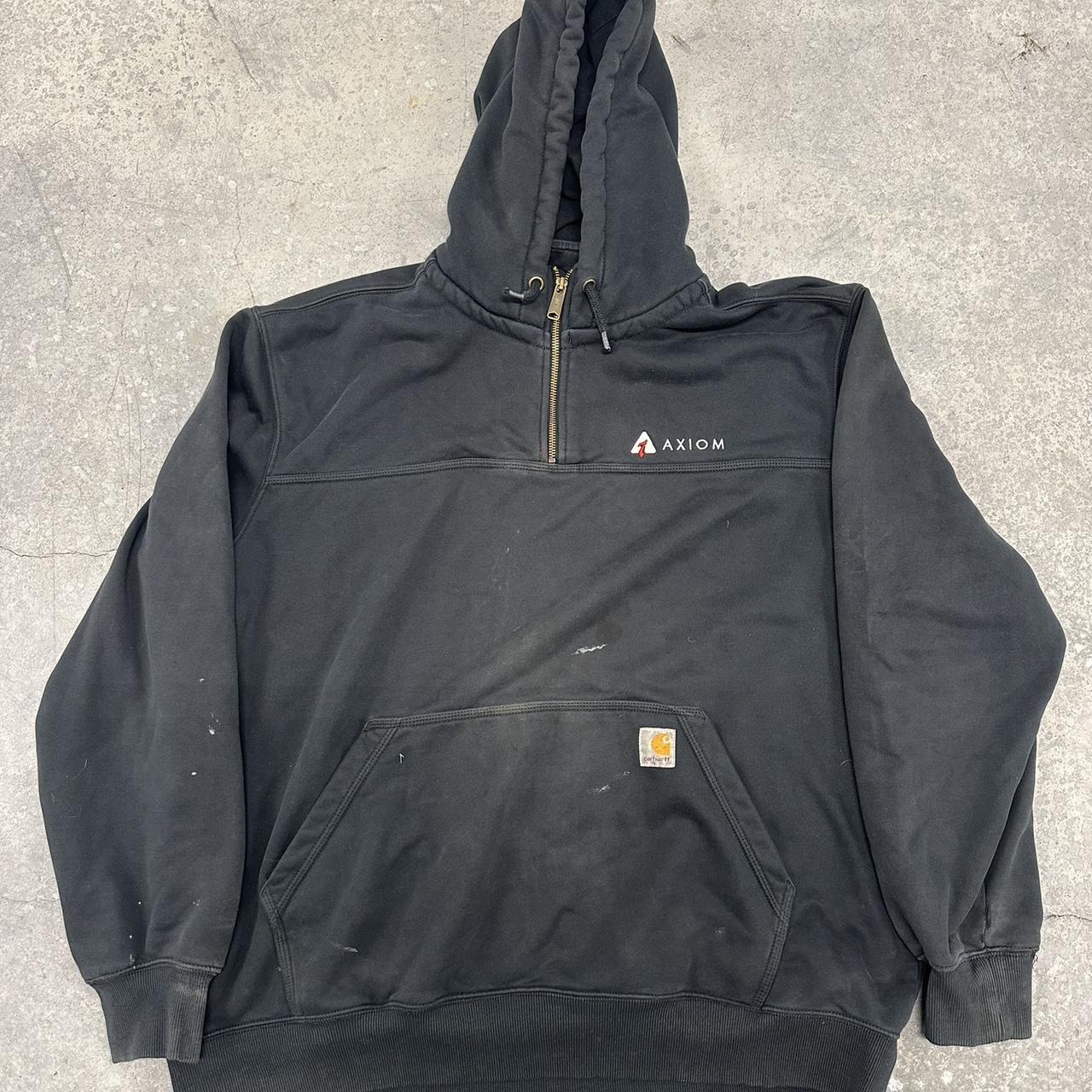 Carhartt quarter zip hot sale hooded sweatshirt