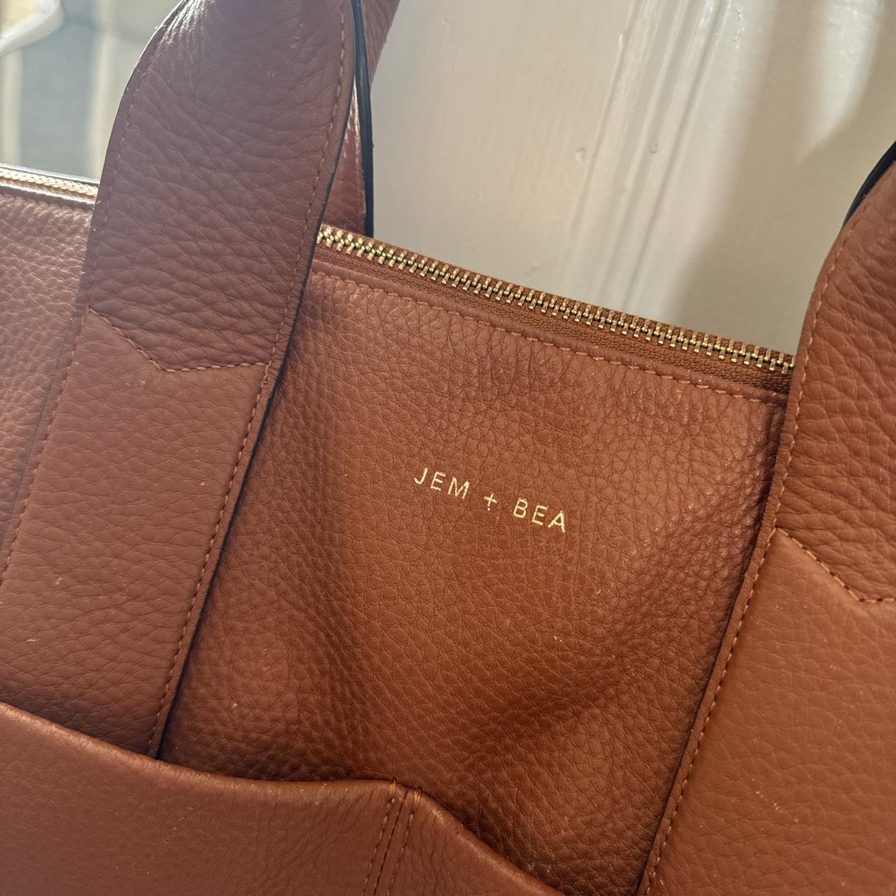 Jem Bea Jemima tote changing bag in tan brown