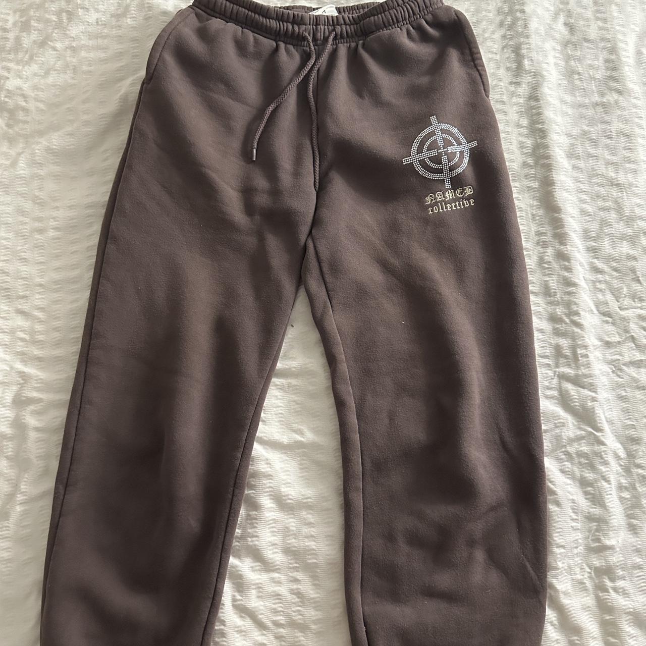 Named collective tracksuit bottoms Size... Depop