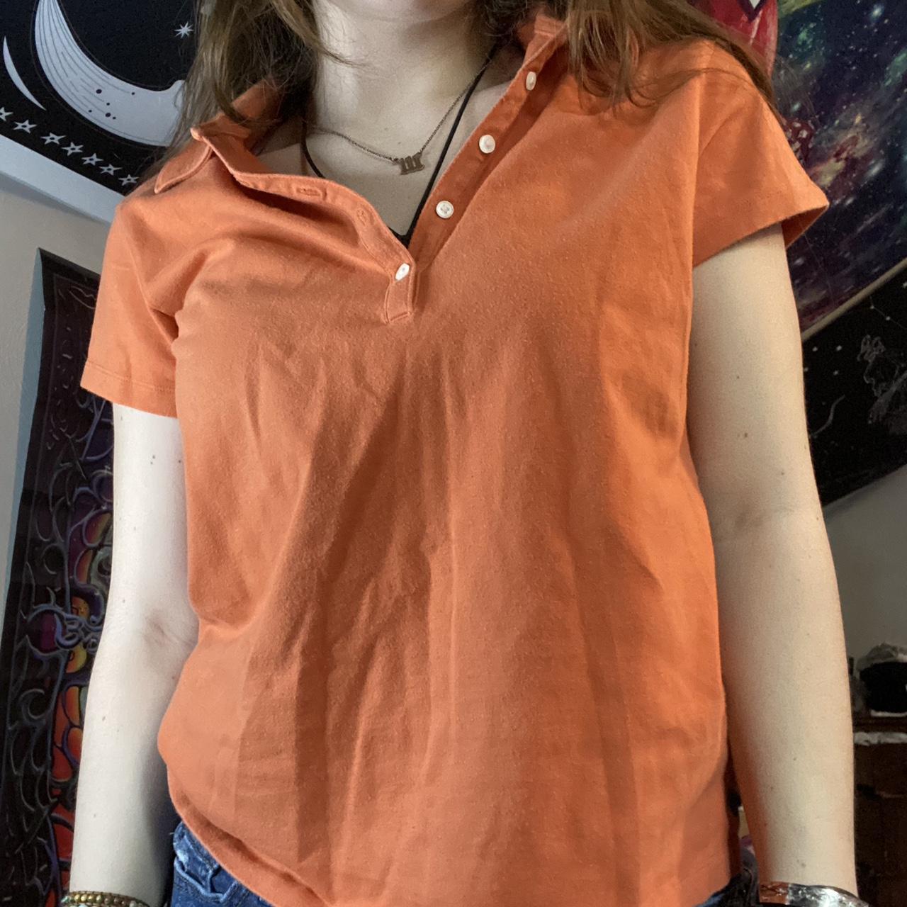 old navy orange polo