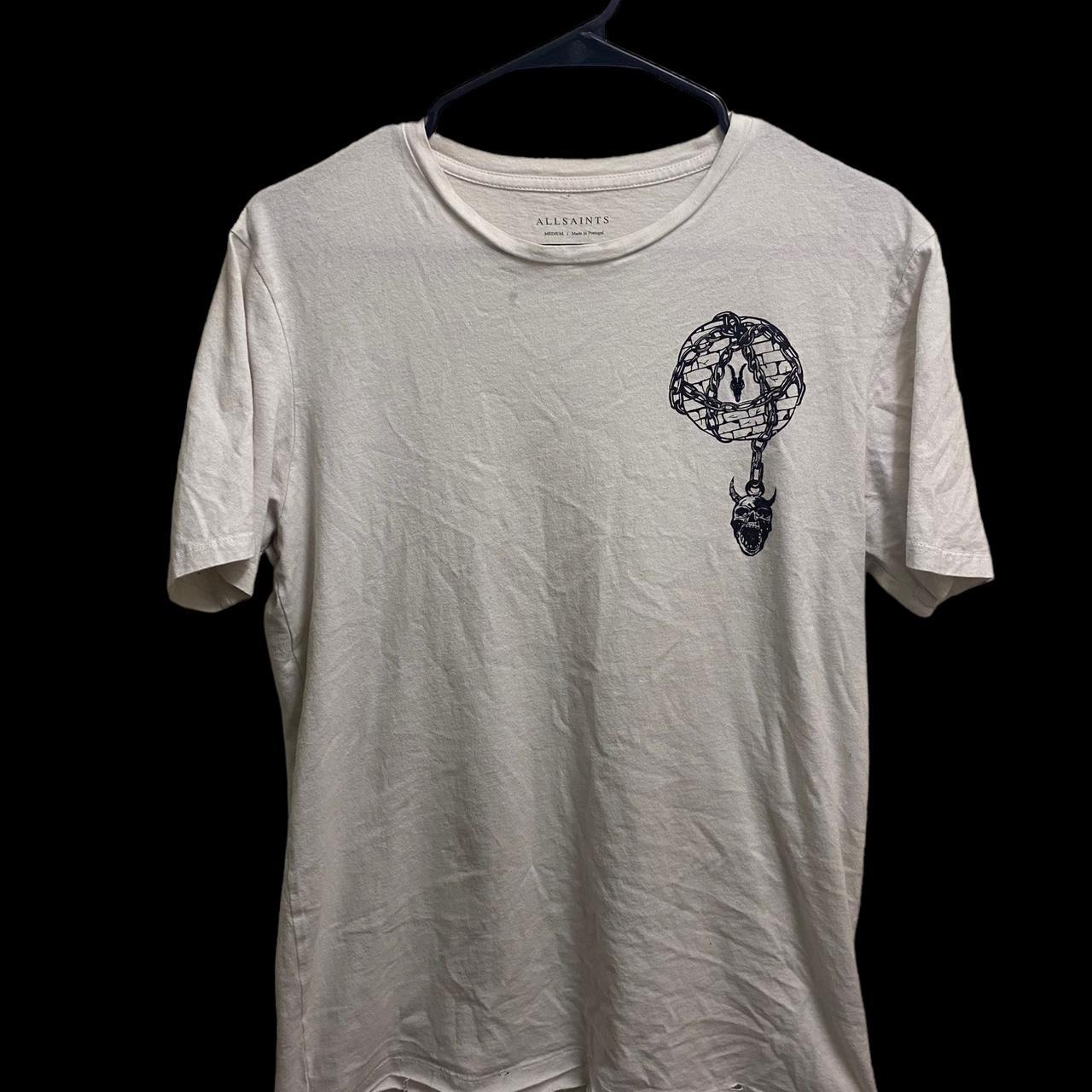 AllSaints Men's White Tshirt Depop