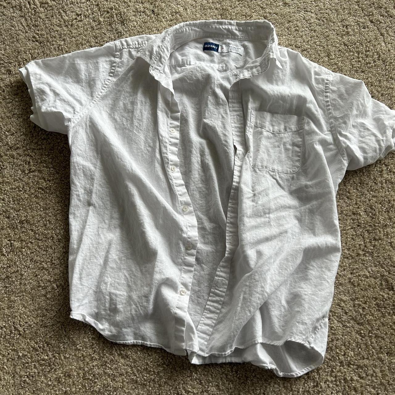 Old Navy Men's White Shirt Depop