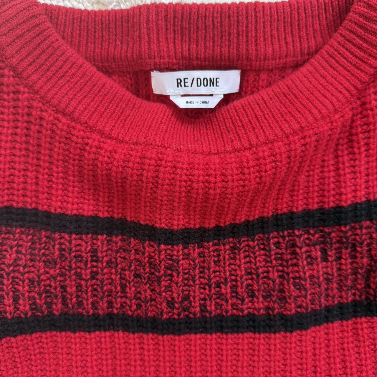 RE/DONE Women's Sweater - Red - L – Re/Done Crop … - image 4