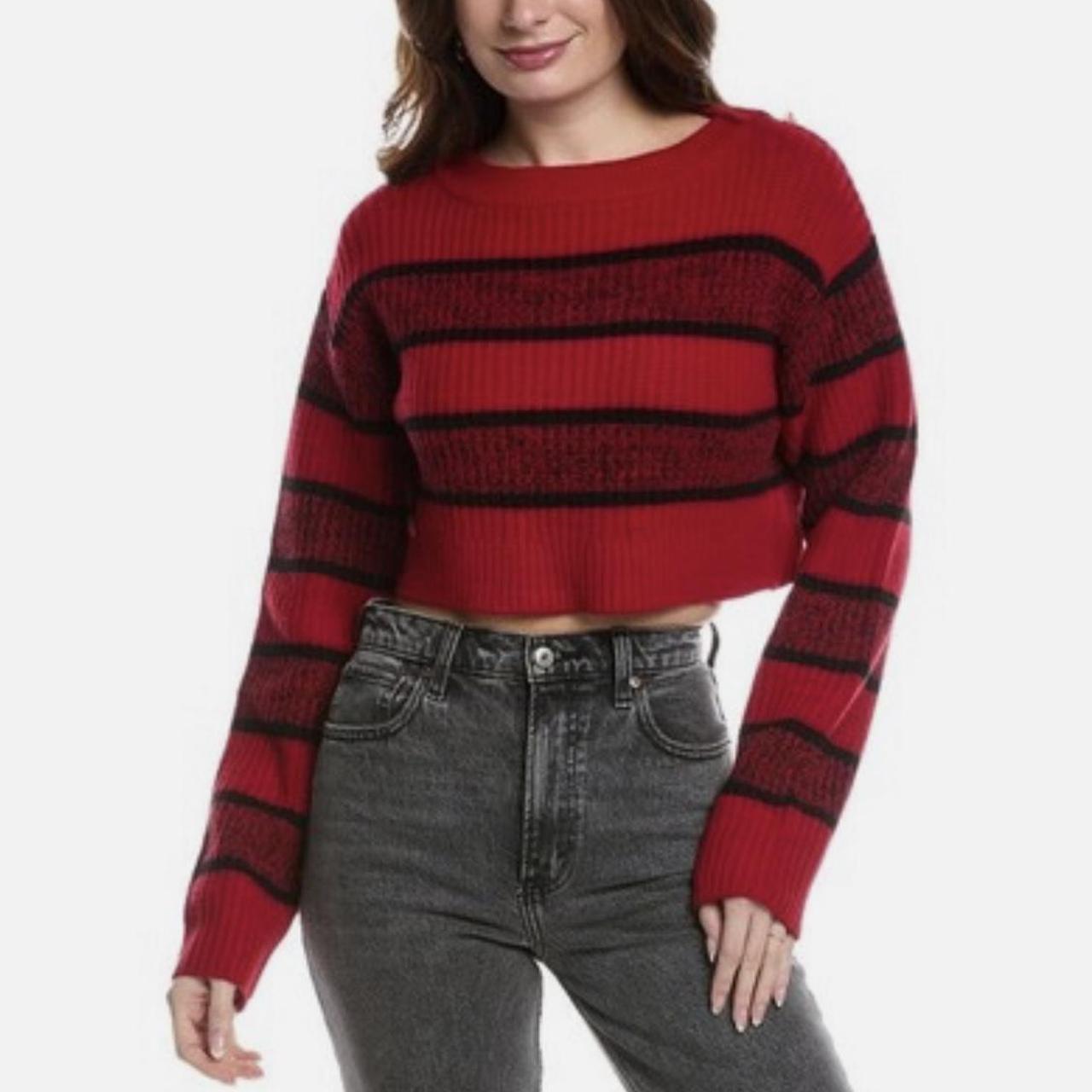 RE/DONE Women's Sweater - Red - L – Re/Done Crop … - image 1