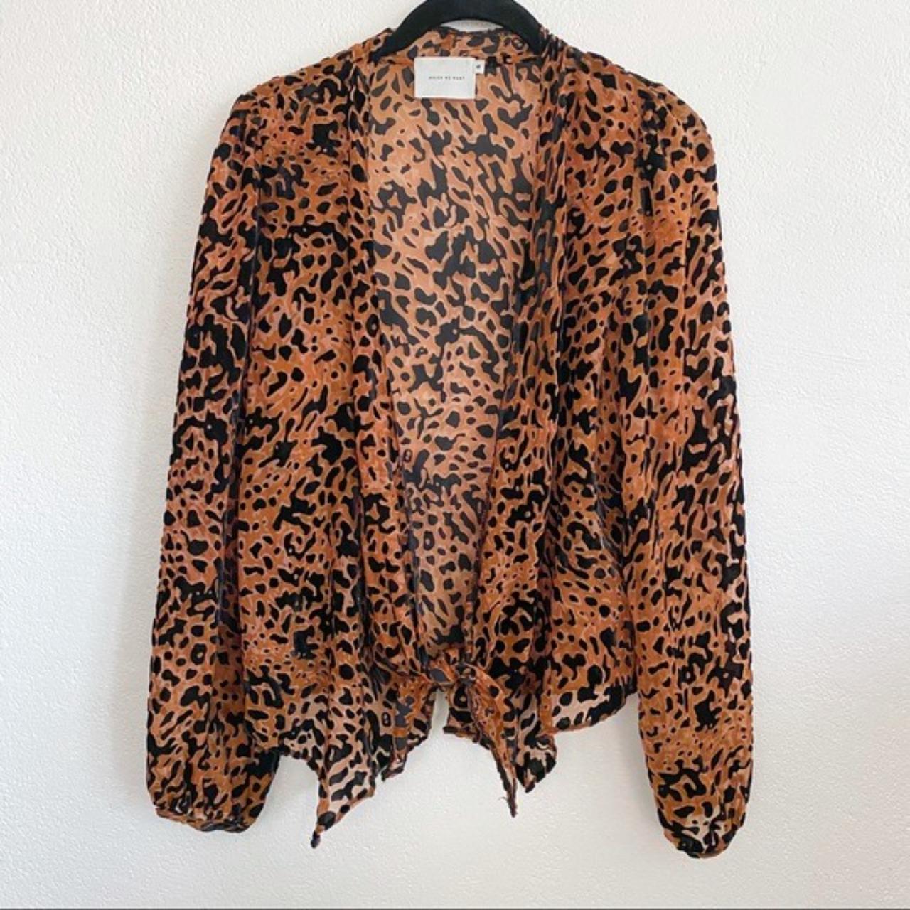 Leopard shop sheer cardigan