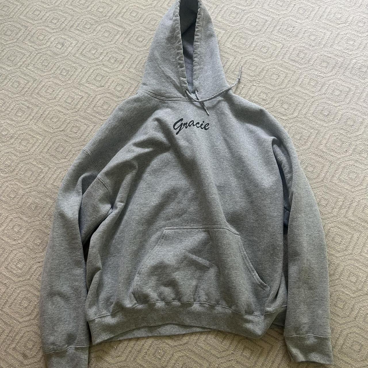 Gracie Abrams Grey Hoodie - Depop