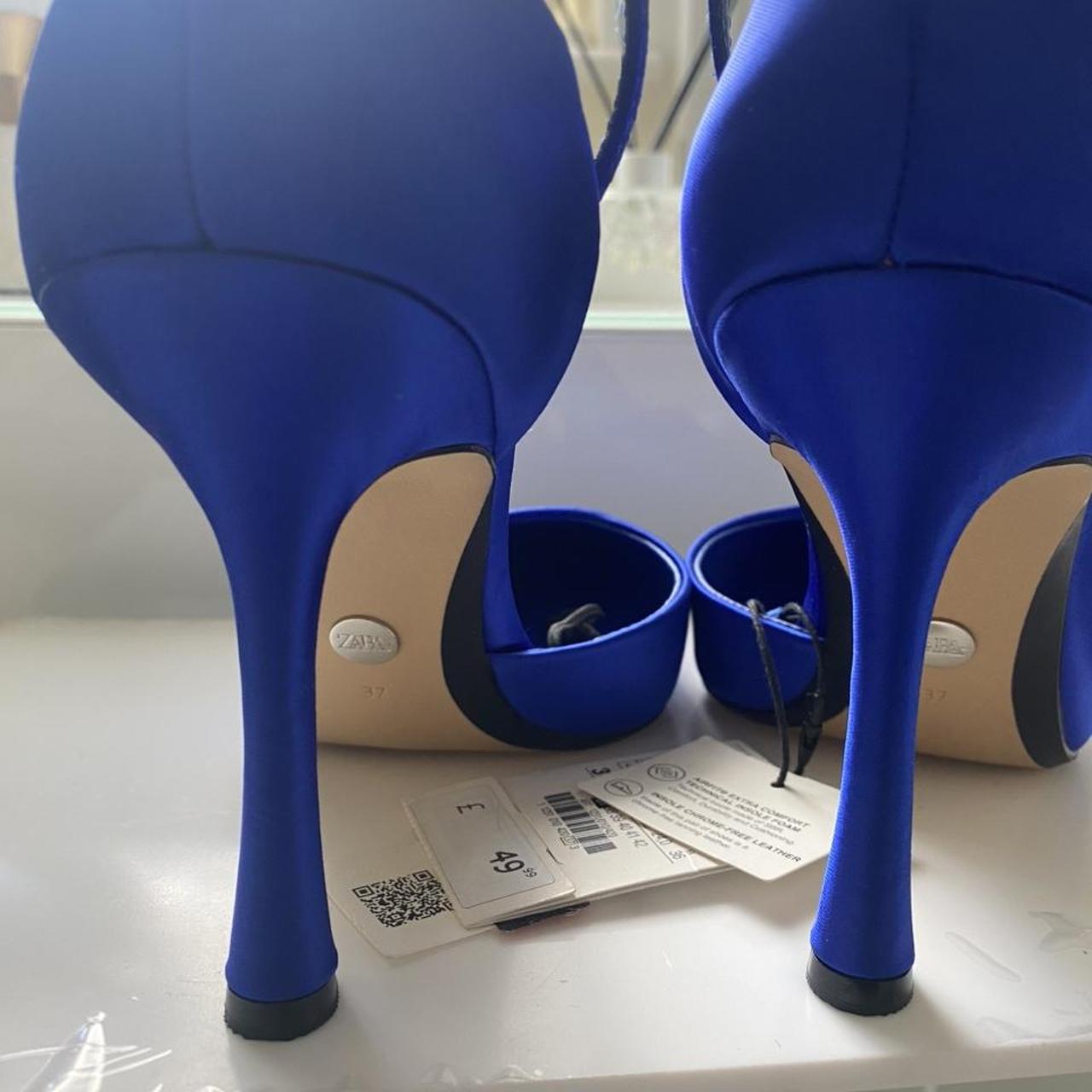 Court Shoes Royal Blue Satin Heels Royal Blue Satin Pointed Toe
