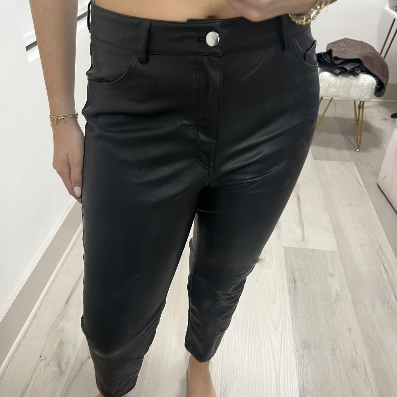 H and m outlet leather pants