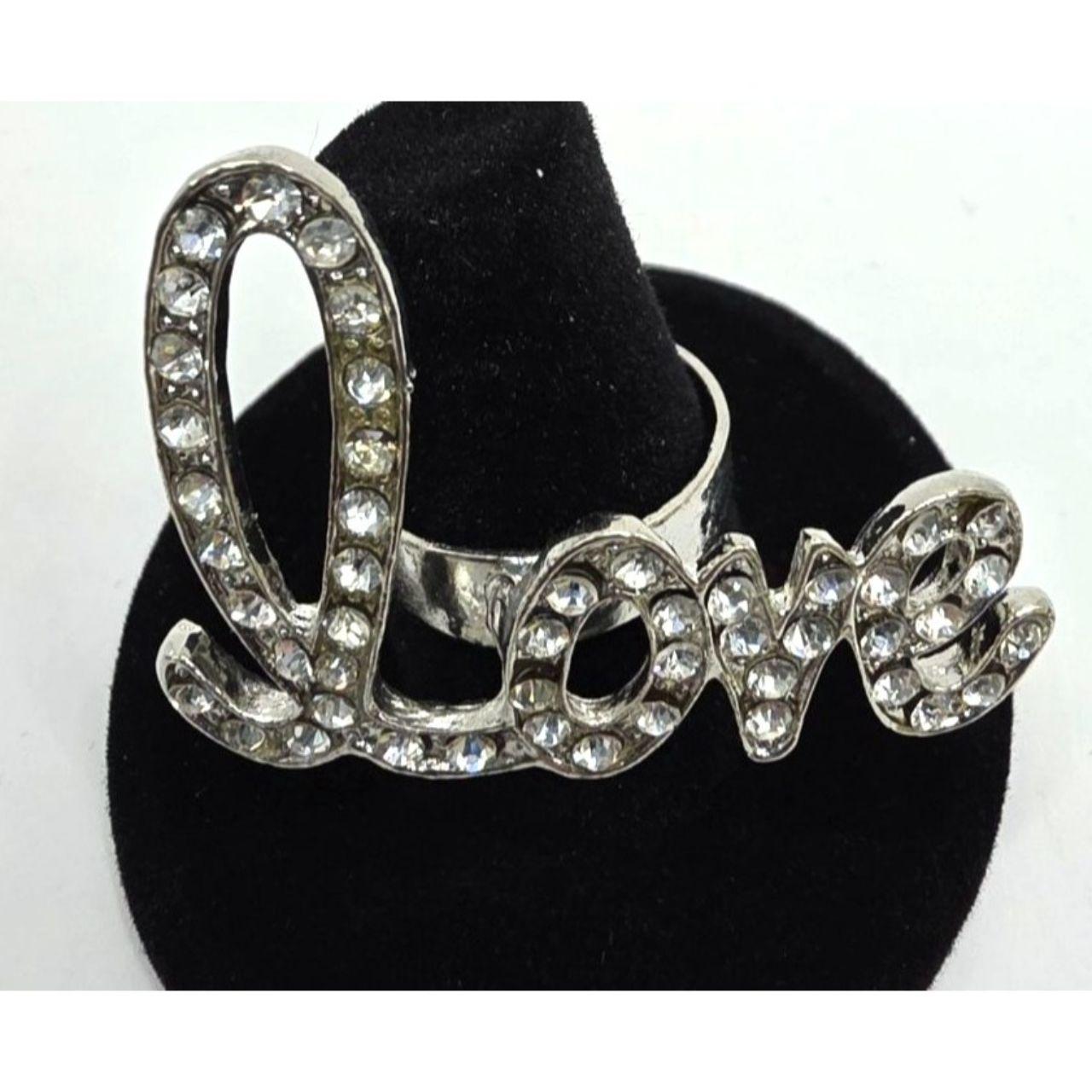 Women's Ring - Silver – Statement Ring Love Silve… - image 1