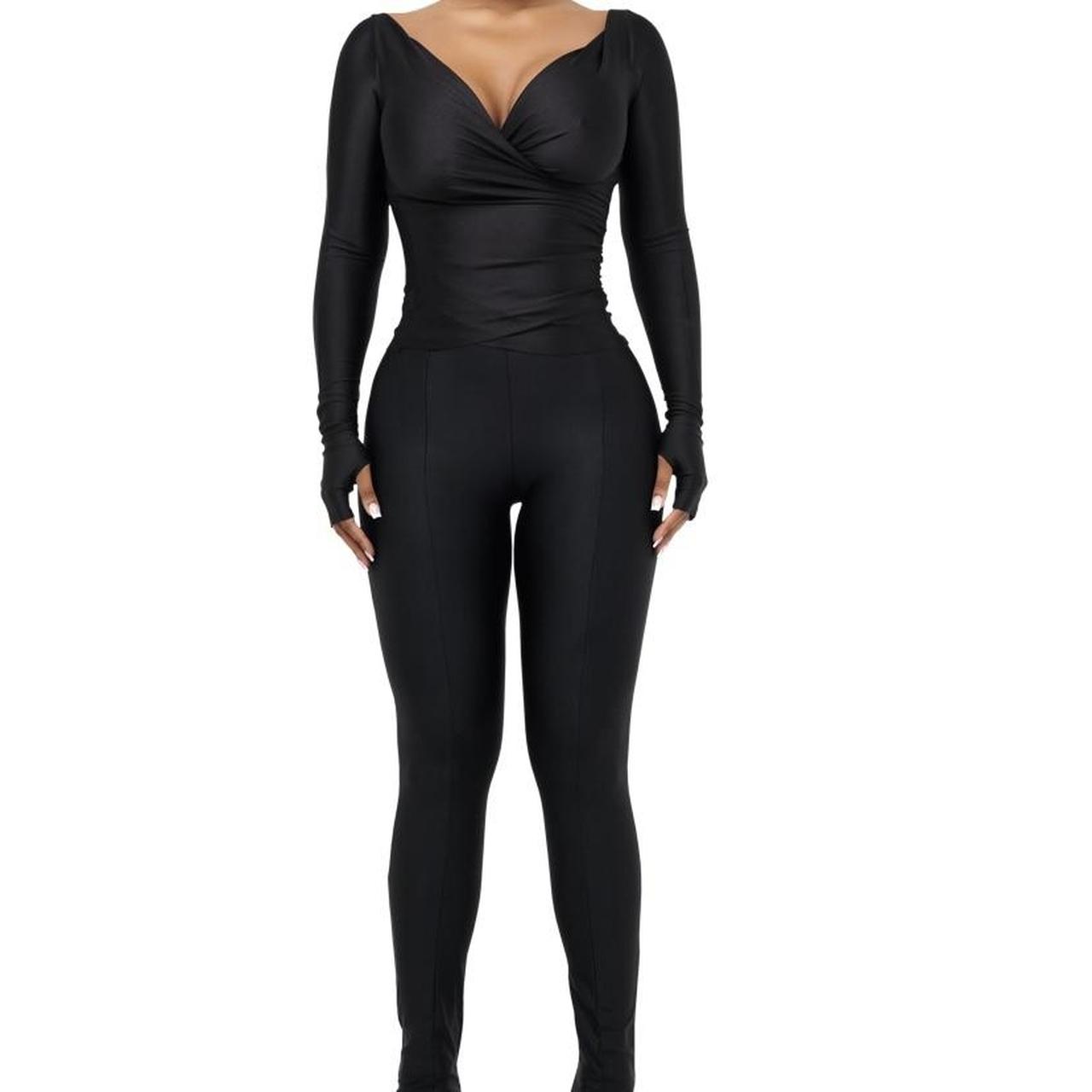 House of CB Women's Black Jumpsuit Depop