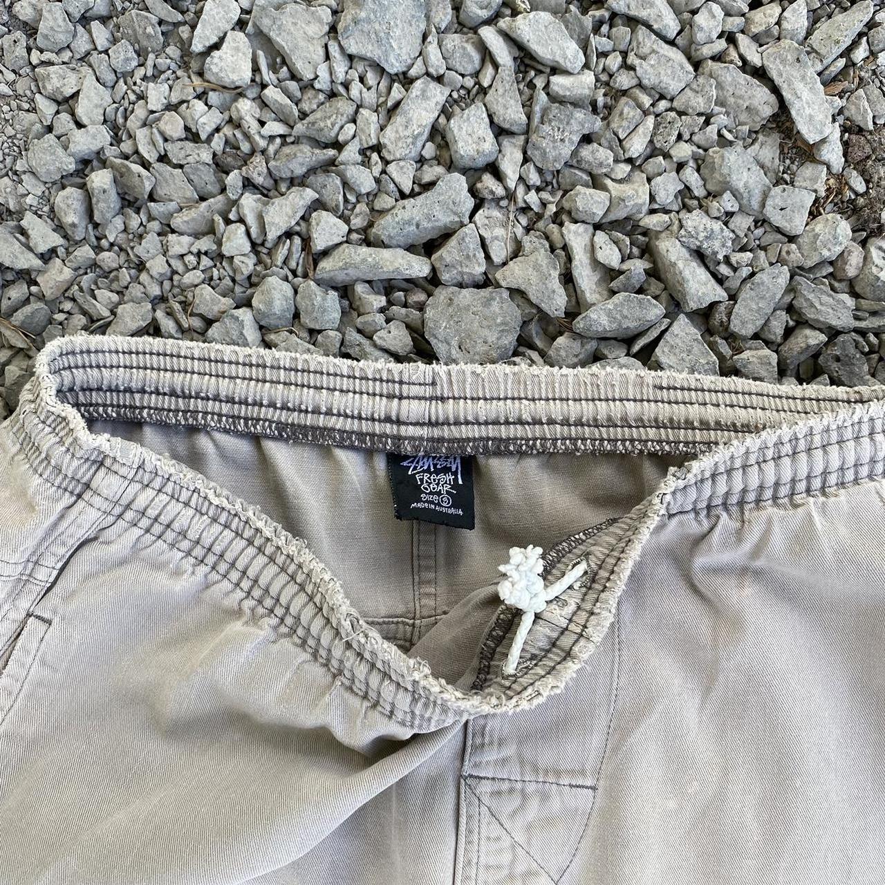 Vintage 90s Stussy elastic waist drawstring earth | Depop